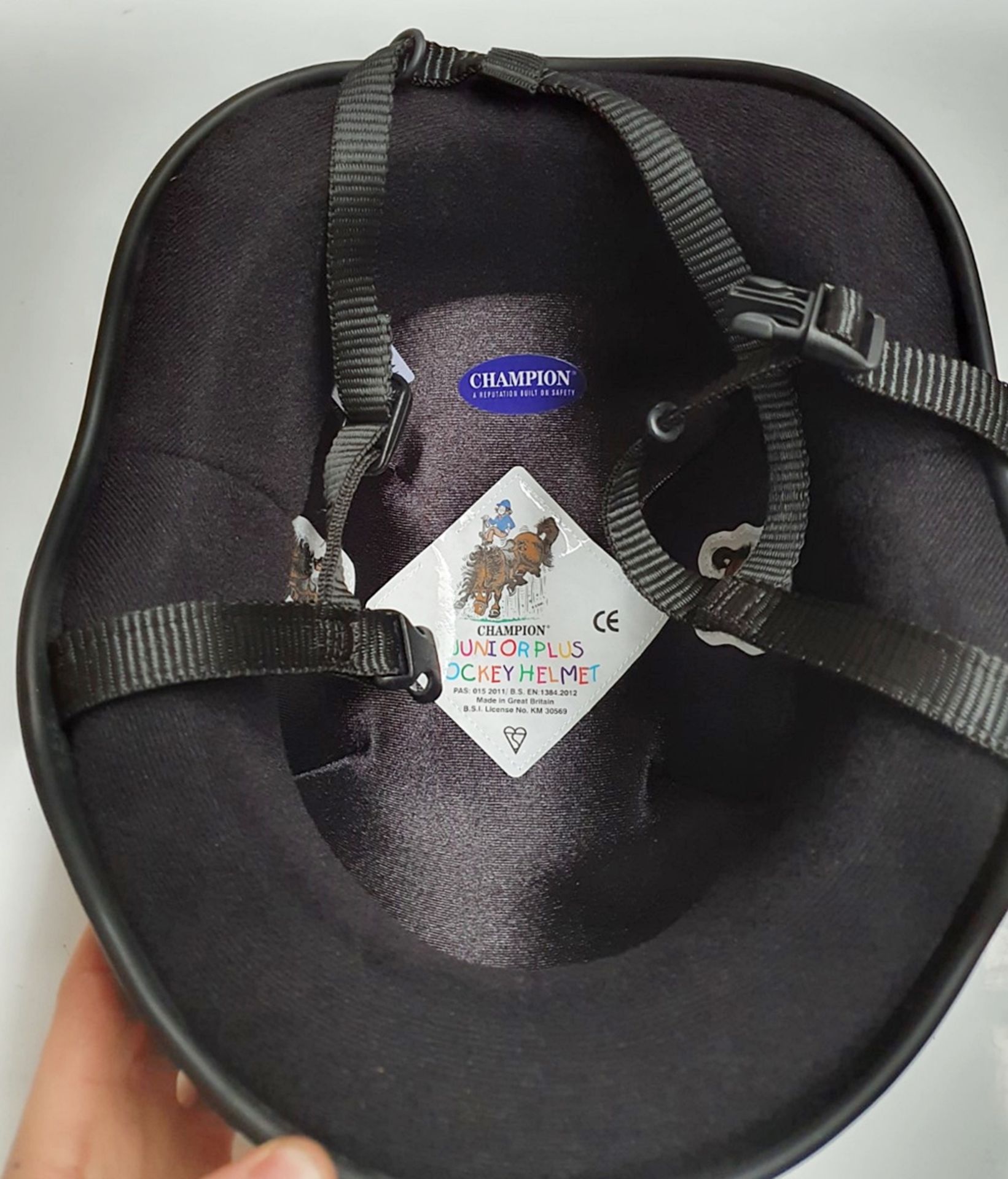 1 x Junior Plus Equestrian Jockey Helmet in Black - Size: 59-60cm - Ref726 - CL401 - Brand New Stock - Image 3 of 7