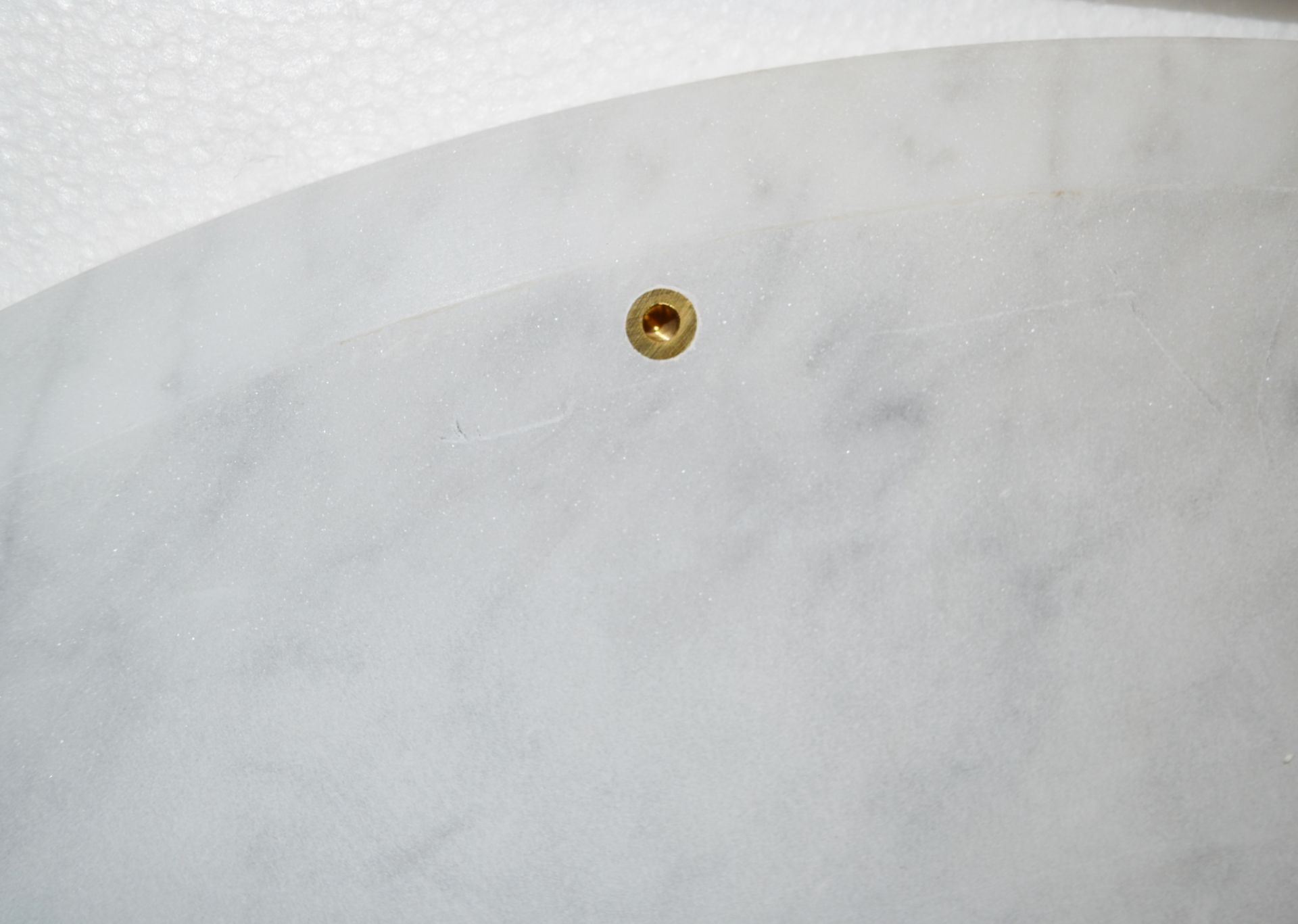 1 x B&B Italia 'MERA' White Marble Topped Designer Table (MTR90) - Designed By Antonio Citterio - Image 13 of 14