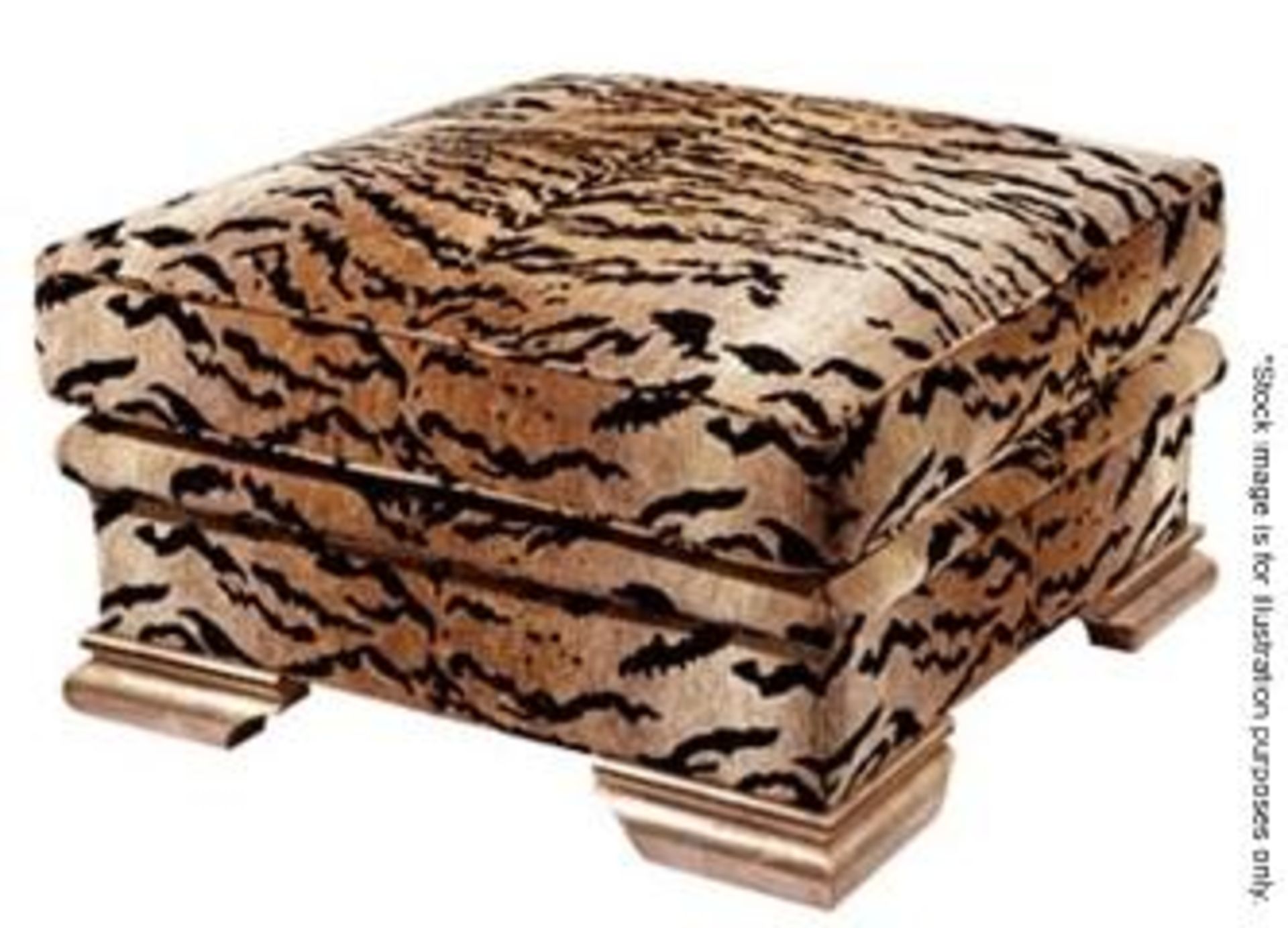 1 x DURESTA 'Kubla Khan' Large Luxury Footstool - Handmade By British Artisans - Original RRP £1,399