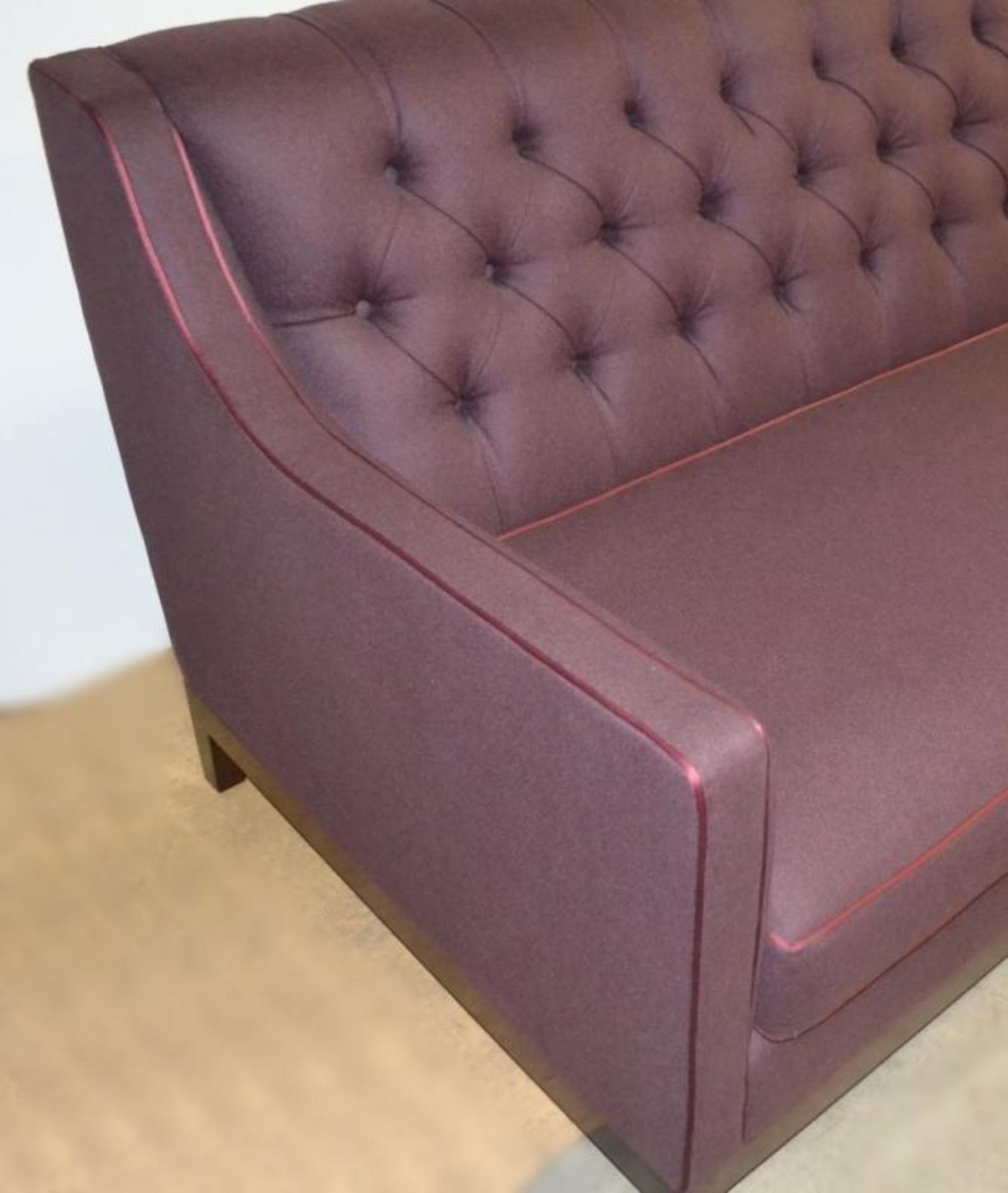 1 x Artistic Upholstery Ltd 'Tiverton' 3-Seater Luxury Handcrafted Sofa In Purple - British Made - 2 - Bild 6 aus 7