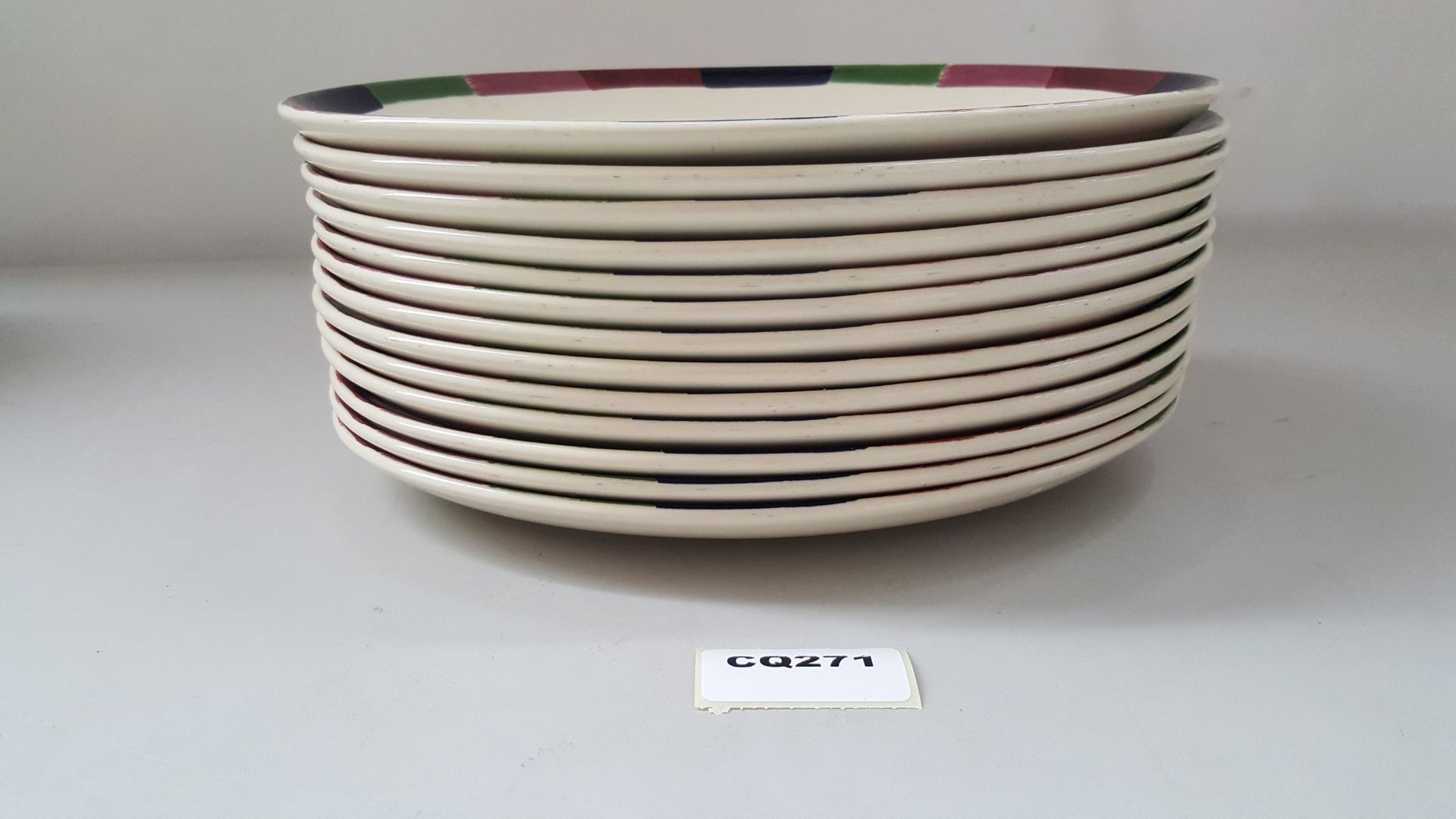 13 x Steelite Oval Serving Plates Cream With Pattered Egde L30/W23.5CM - Ref CQ271 - Bild 4 aus 5