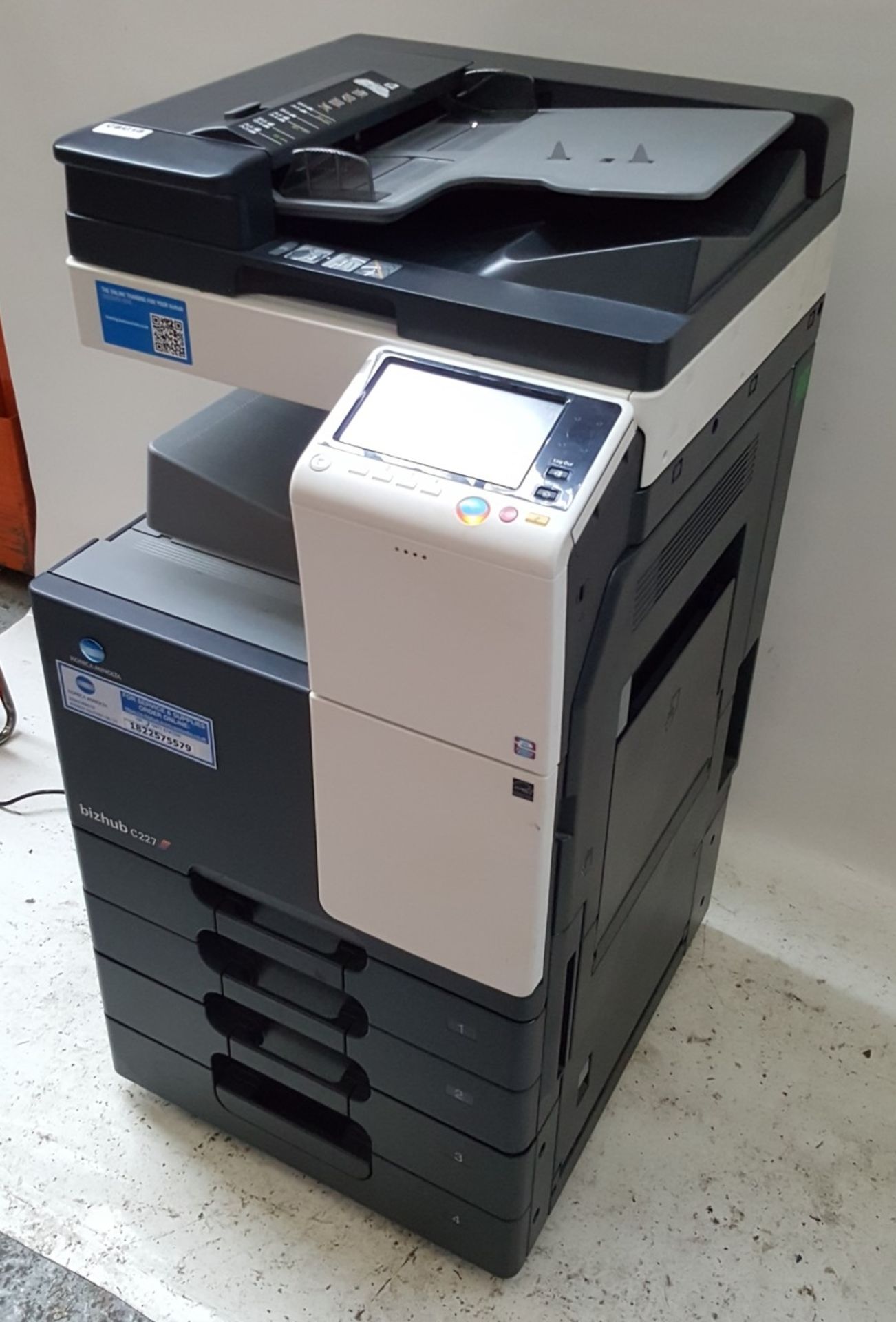 1 x Konica Minolta Bizhub C227 Colour Multifunction Office Printer - Ref CBU18 - Image 2 of 8
