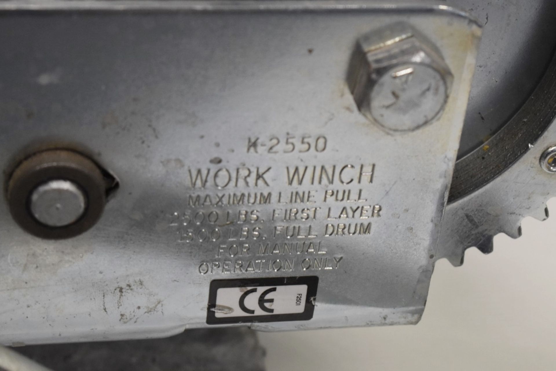 1 x K-2550 Work Winch - Ref FE232 ODS - CL480 - Location: Nottingham NG15 - Image 6 of 6