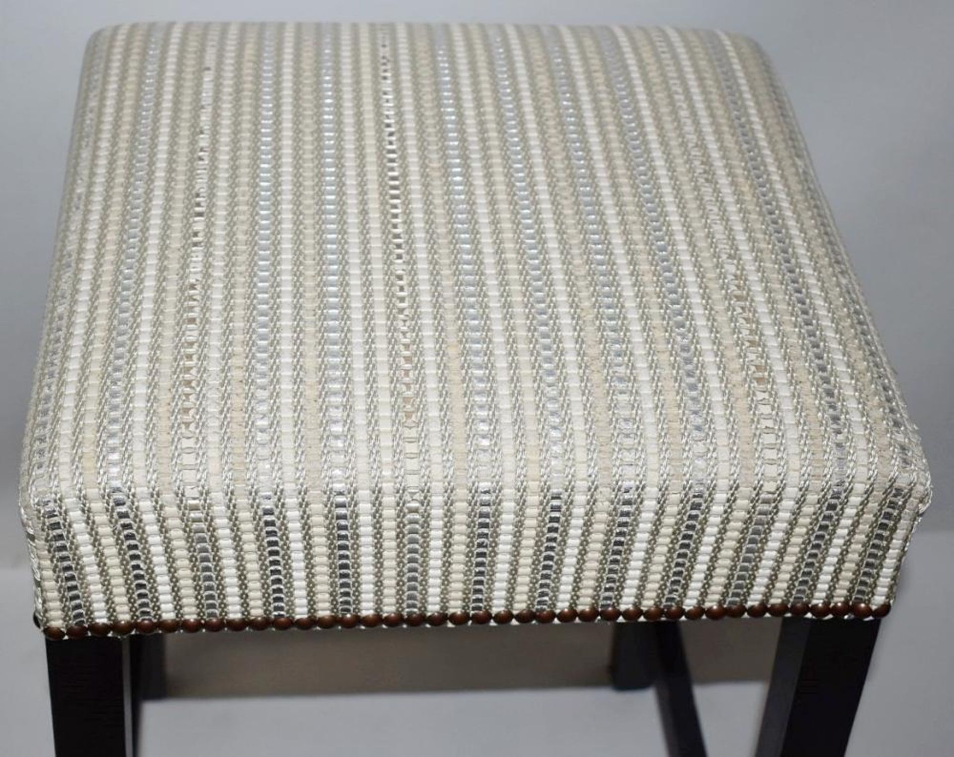 1 x Contemporary Bar Stool Upholstered In A Chic Designer Fabric - Recently Removed From A Famous De