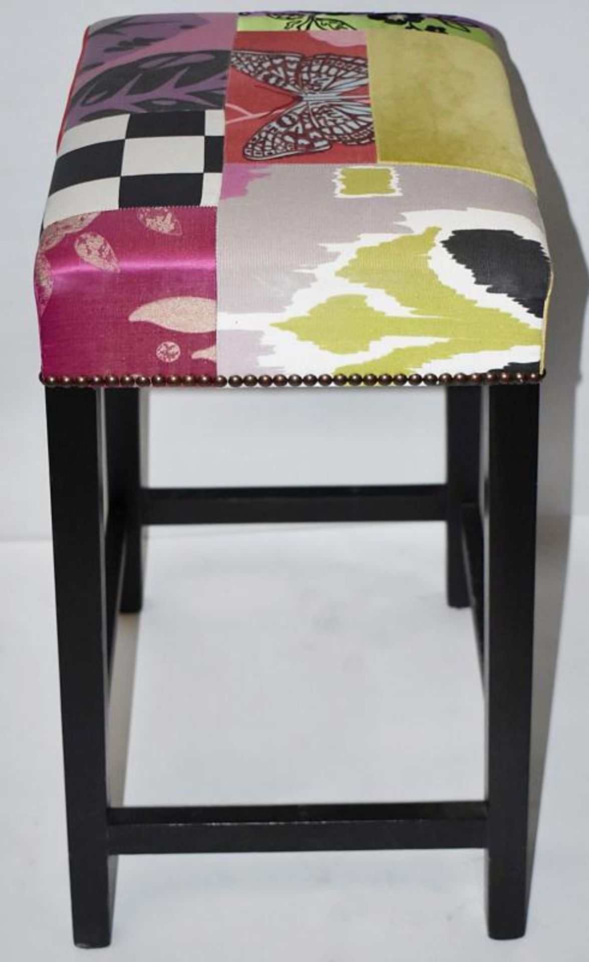 1 x Contemporary Bar Stool Upholstered In A Chic Designer Fabric - Recently Removed From A Famous De - Image 3 of 5