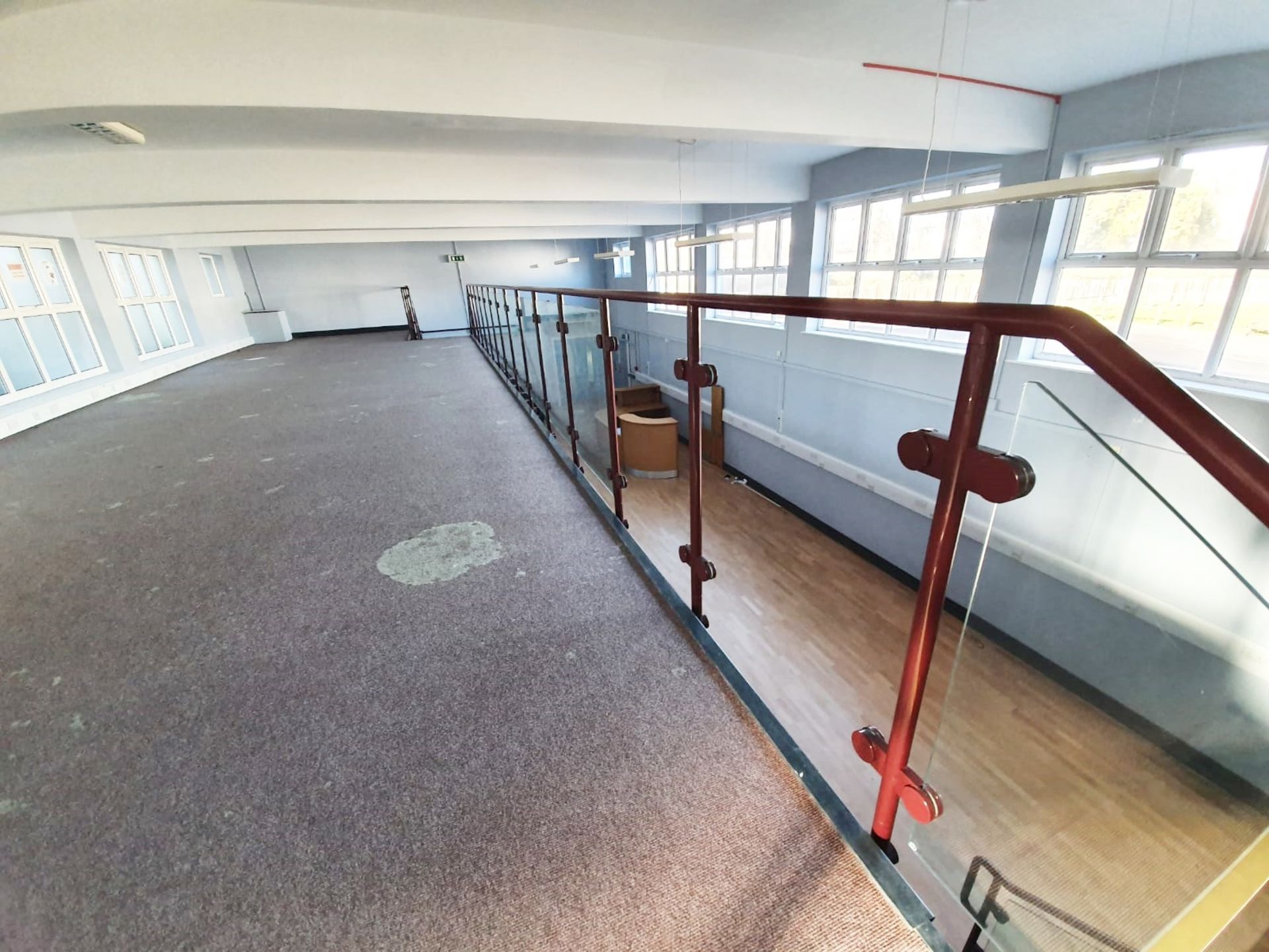 1 x Mezzanine Floor With Two Sets of Floating Stairs and Glazed Safety Panels With Hand Rails - From - Image 17 of 18