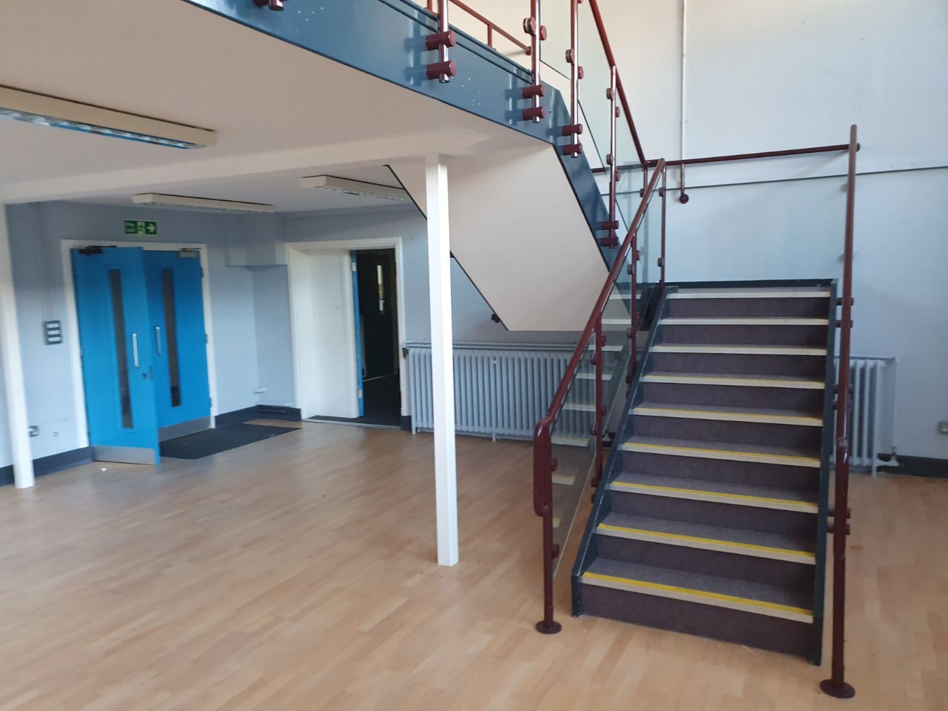 1 x Mezzanine Floor With Two Sets of Floating Stairs and Glazed Safety Panels With Hand Rails - From - Image 9 of 18