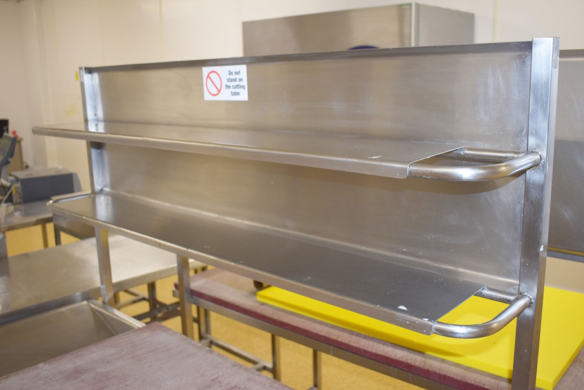 1 x Commercial Supermarket Butchers Prep Table - Stainless Steel Bench With Chopping Board, Drip - Image 3 of 6