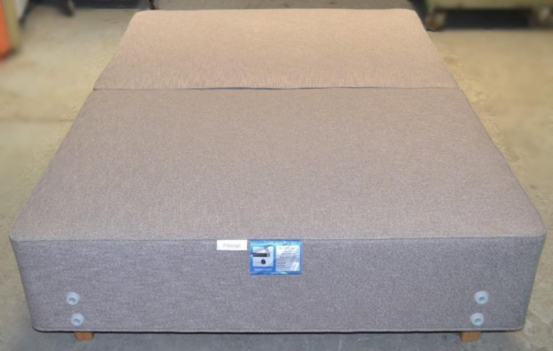 1 x VISPRING Belgravia Prestige Double Divan Bed Base In Light Brown&nbsp;- Dimensions: 136 x 195cm