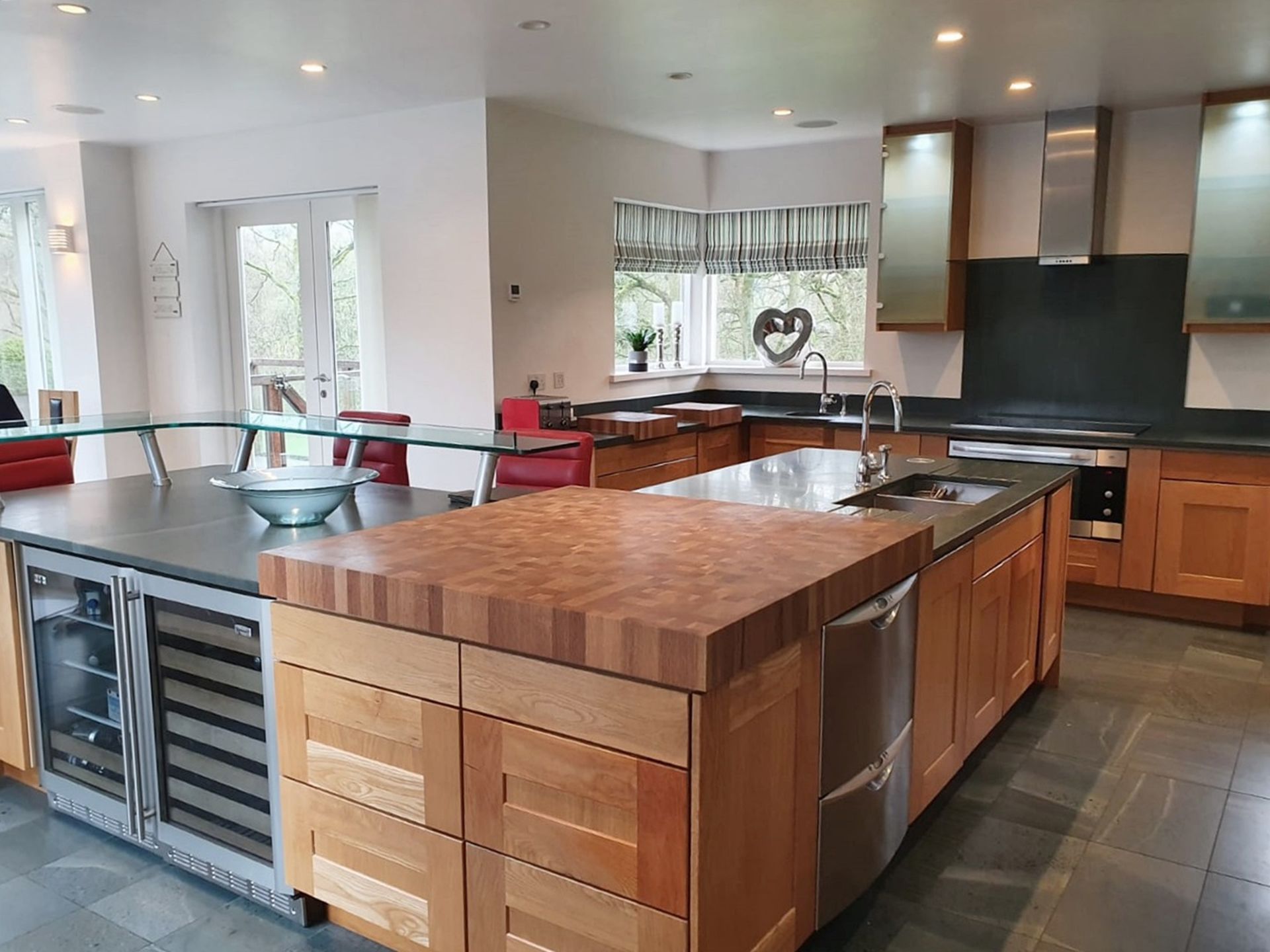 1 x Solid Oak Fitted Kitchen With Intergrated Miele Appliancess - CL487 - Location: Wigan *NO VAT* - Image 12 of 82