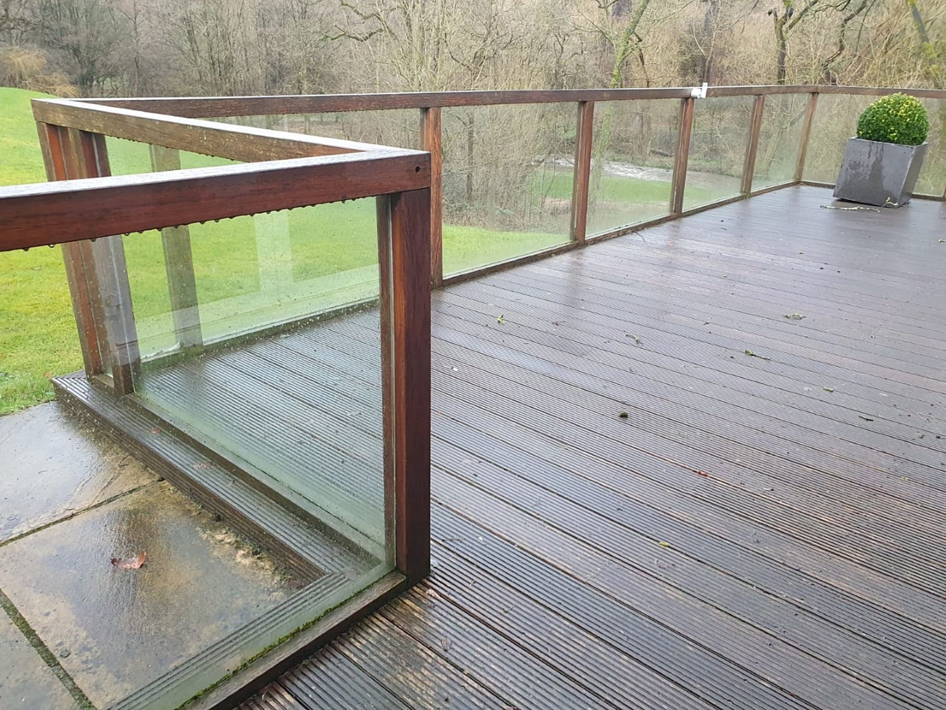 Large Quantity Of Outdoor Timber Decking & Glazed Balustrade - CL487 - Location: Wigan WN1 *NO VAT* - Image 14 of 21