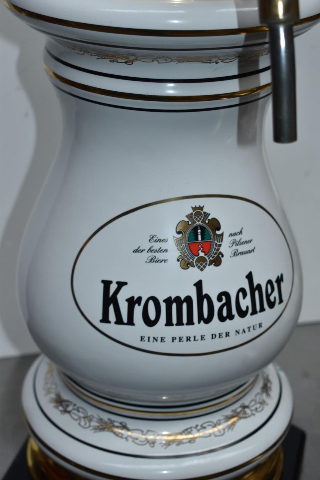 1 x Ornate Ceramic Krombacher Beer Dispenser Bar Pump - Height 65 cms - By Celli Dispensing - Image 7 of 14