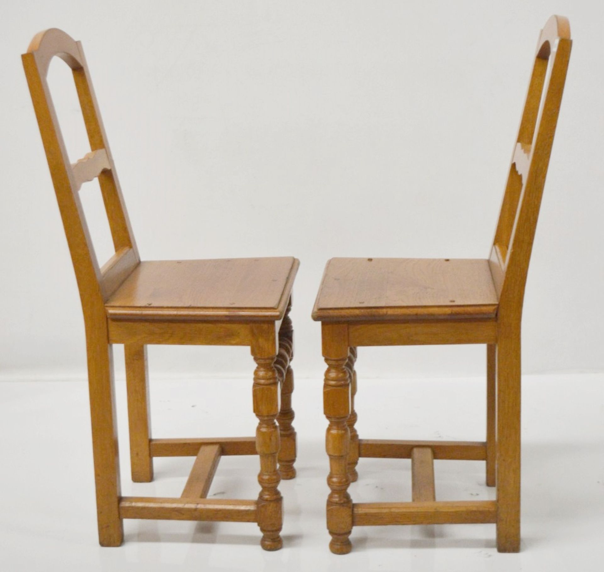 14 x Solid Wood Bistro Dining Chairs - Removed From A Leading Patisserie In London - Ref: MA103 - Image 2 of 5