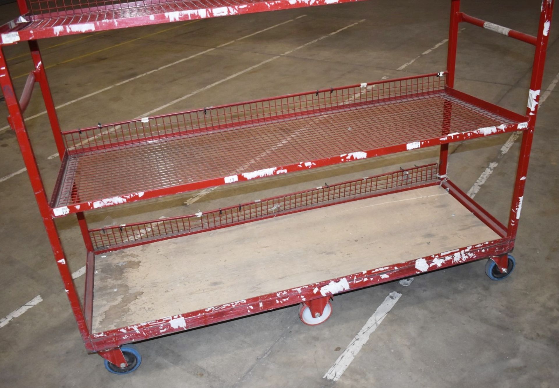 1 x Four Tier Metal Shelf Unit on Castors - Ideal For Warehouses or Offices etc - H180 x W160 x - Image 7 of 7