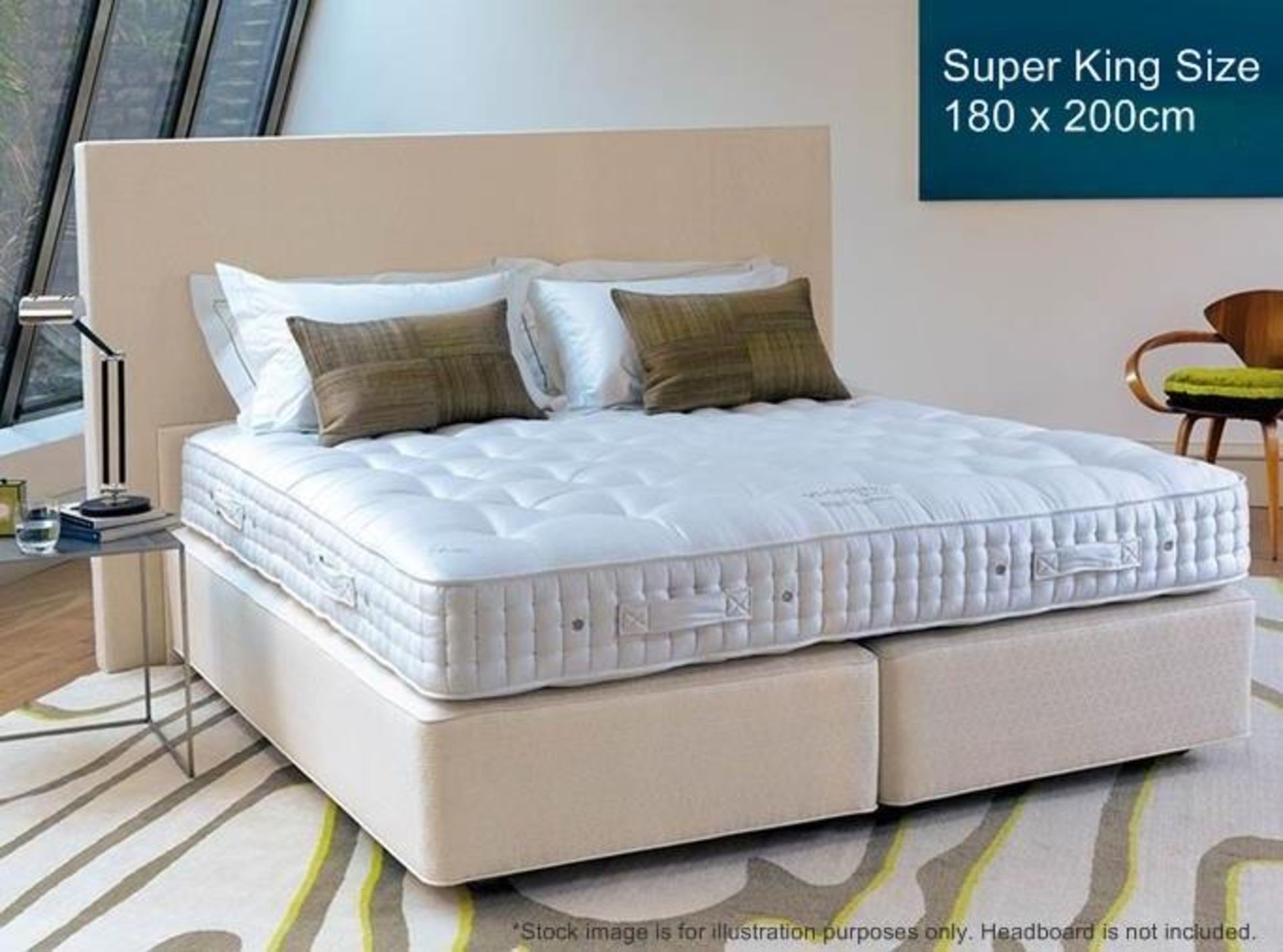 1 x VISPRING 'Regal Superb' Super-King Mattress With A VISPRING Prestige Double Divan Bed Base 180x2