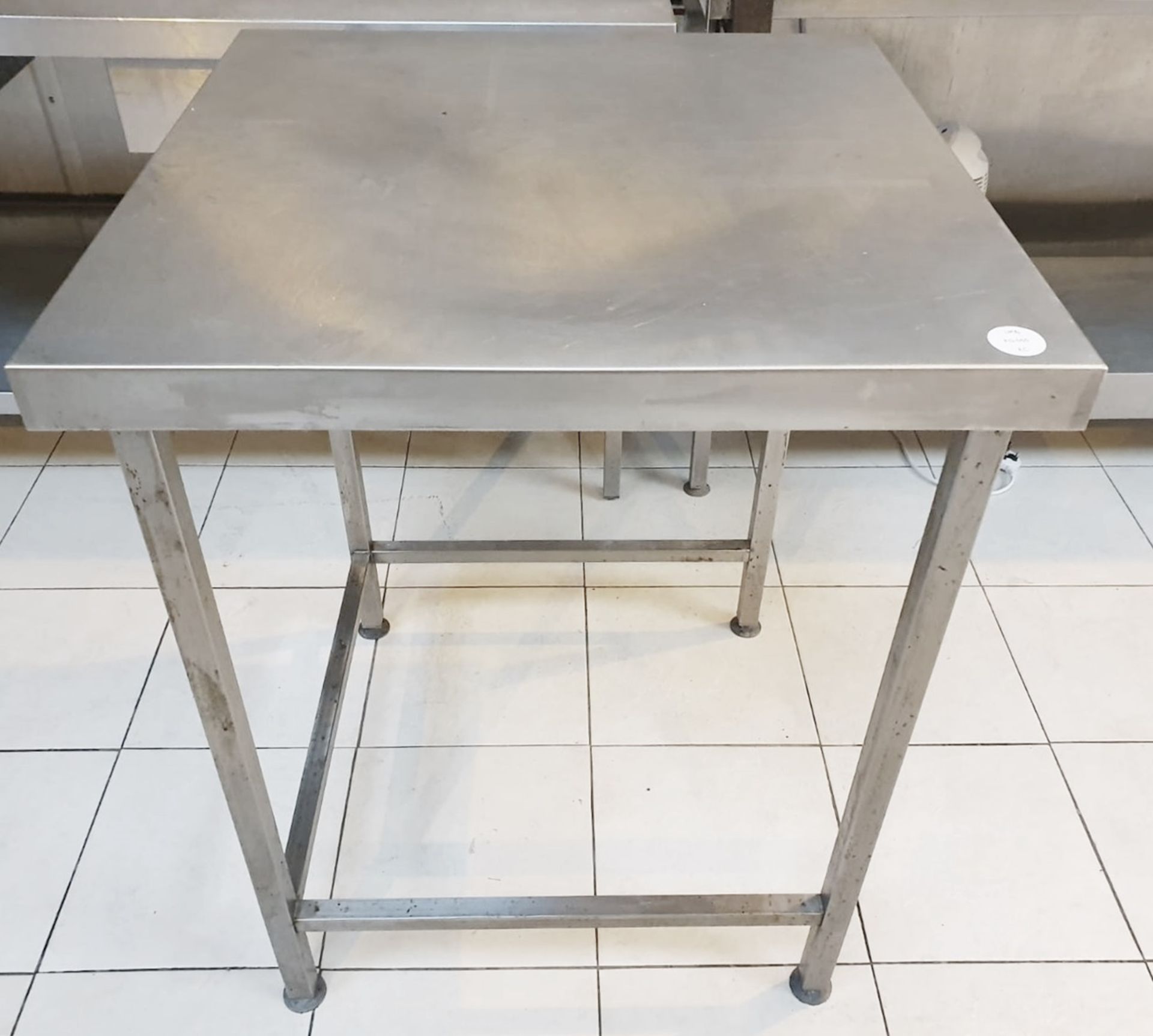 1 x Stainless Steel Square Prep Table - Dimensions: 70cm x 70 x h90cm **£5 Start - No Reserve**