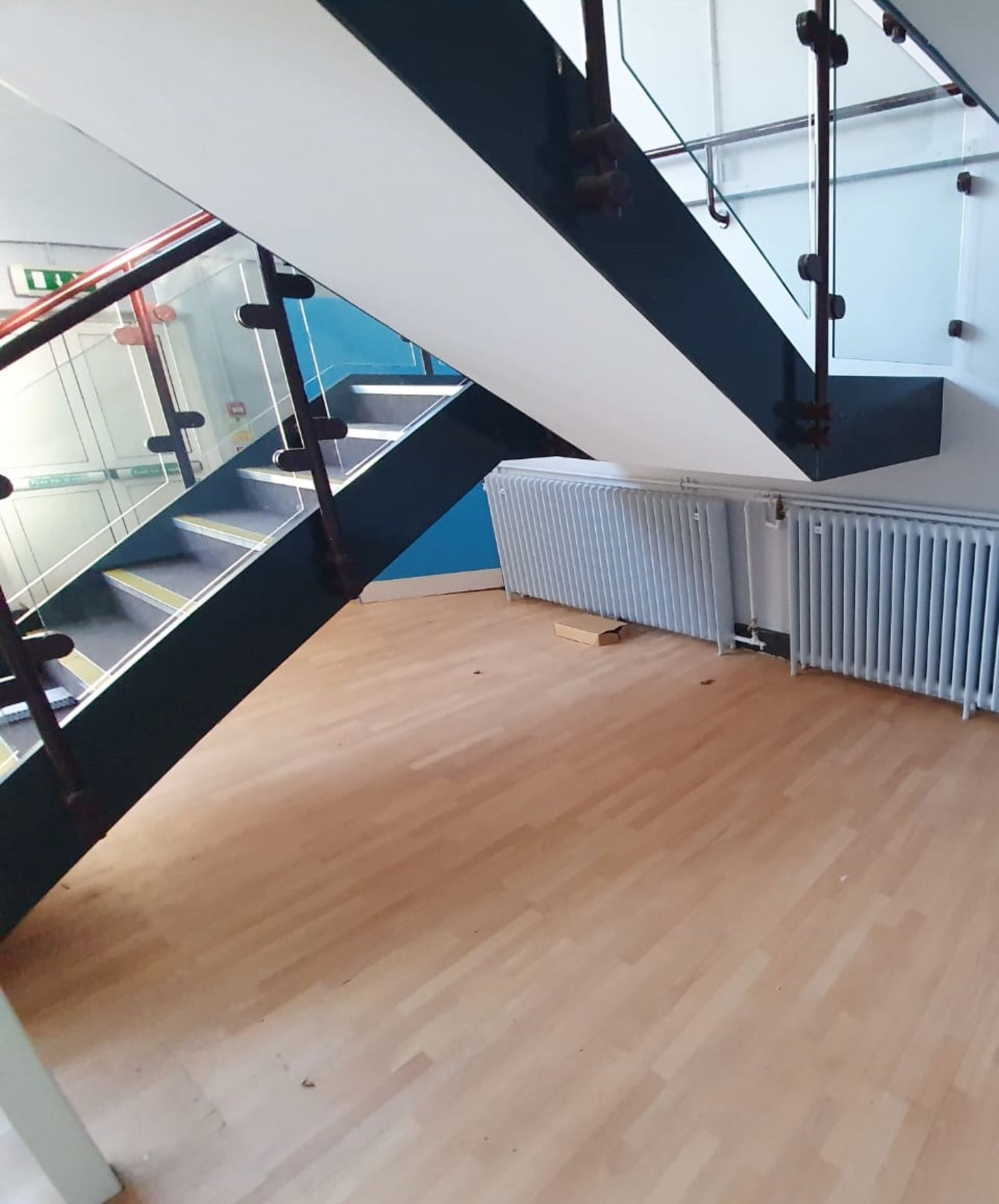 1 x Mezzanine Floor With Two Sets of Floating Stairs and Glazed Safety Panels With Hand Rails - From - Image 15 of 18