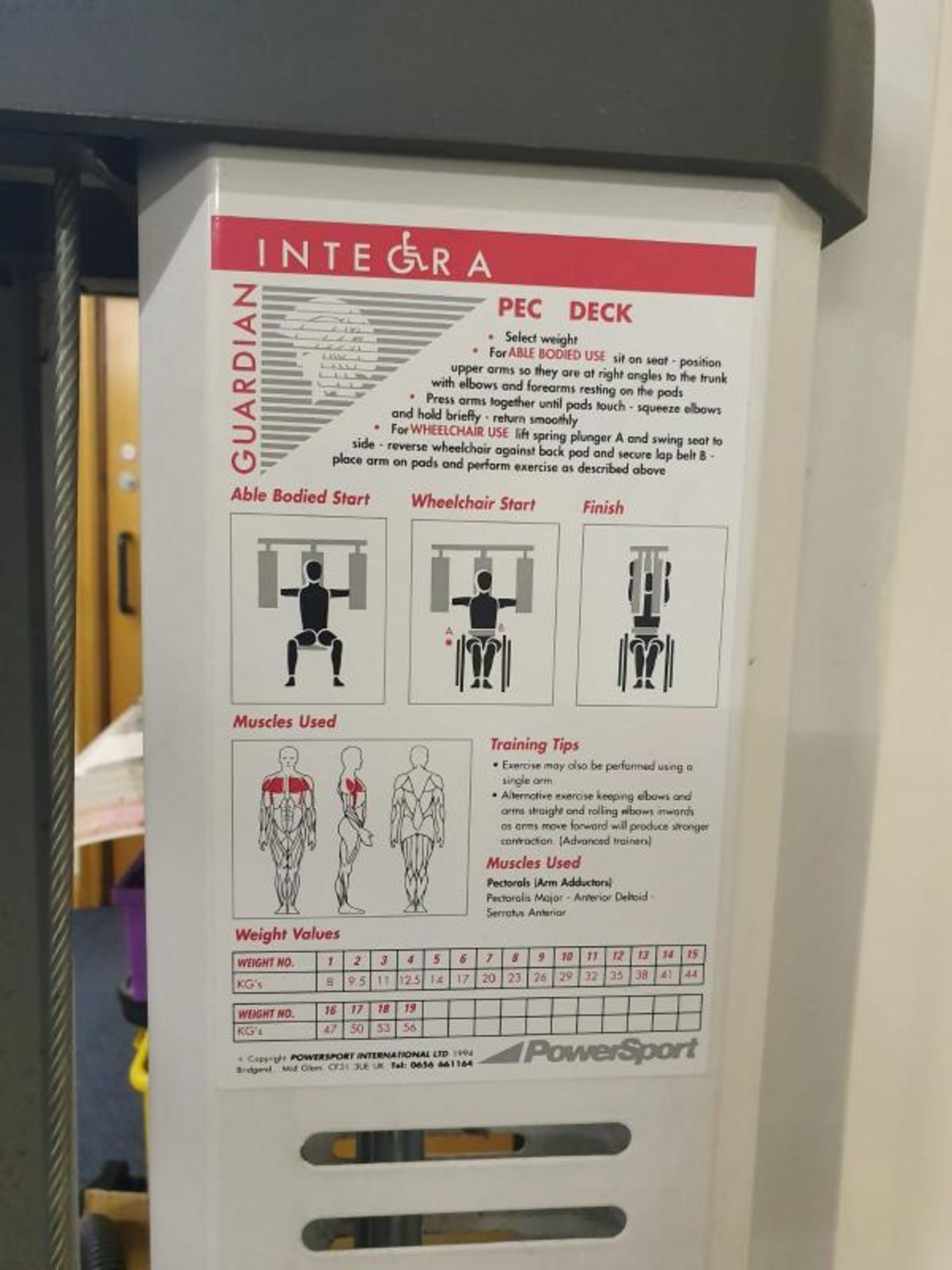1 x PowerSport Guardian Integra Pec Deck - Suitable For Wheel Chair Users - Professional Gym / Sport - Image 6 of 9
