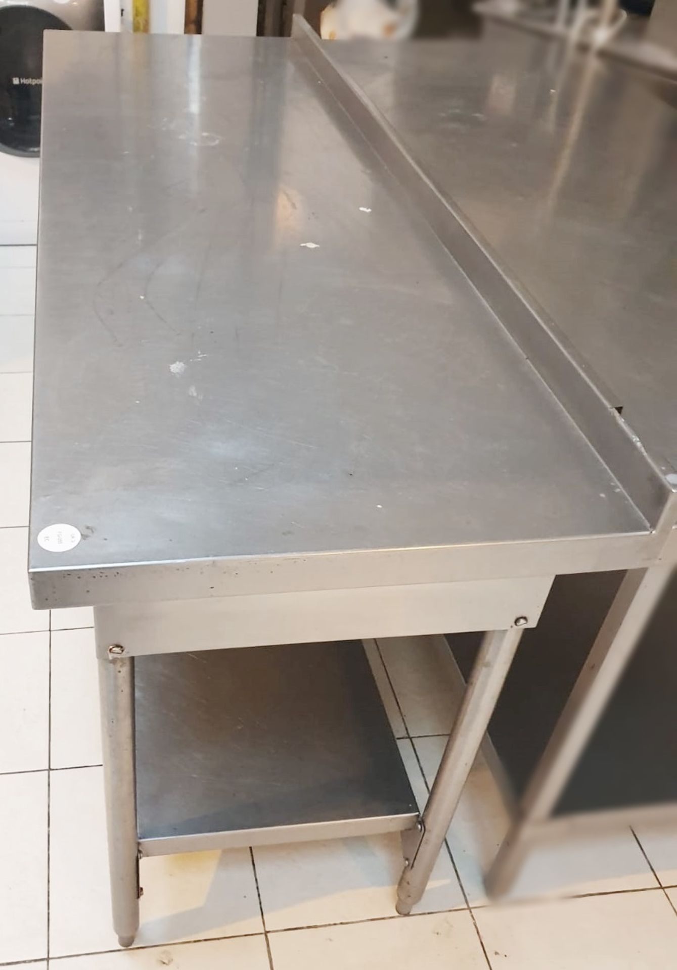 1 x Stainless Steel Prep Table With Upstand And Bottom Shelf **£5 Start - No Reserve** - Bild 2 aus 2