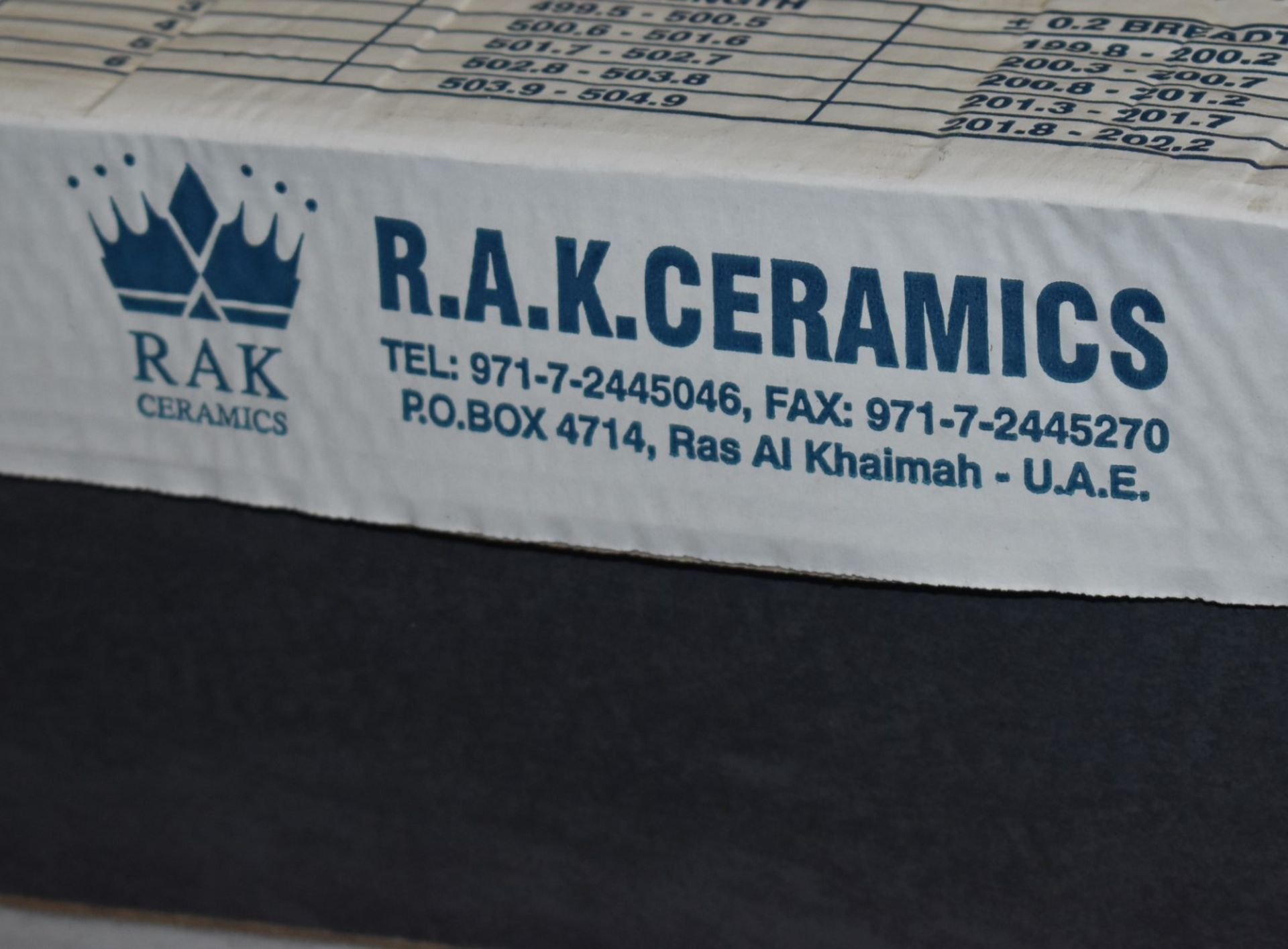 12 x Boxes of RAK Porcelain Floor / Wall Tiles - Dolomite Black - 20x50 cm Tiles - Total of 16.8 m² - Image 7 of 9