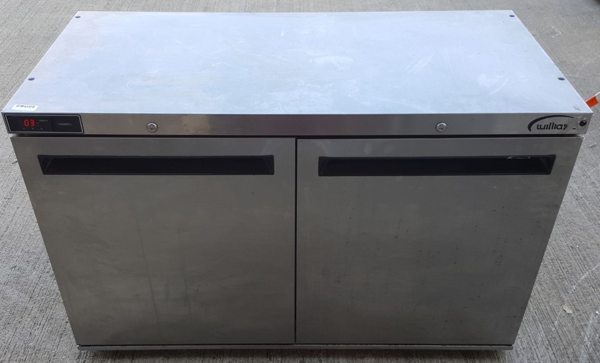 1 x Williams HA280SA Double Door Undercounter Fridge - Ref CBU25 - Image 2 of 8