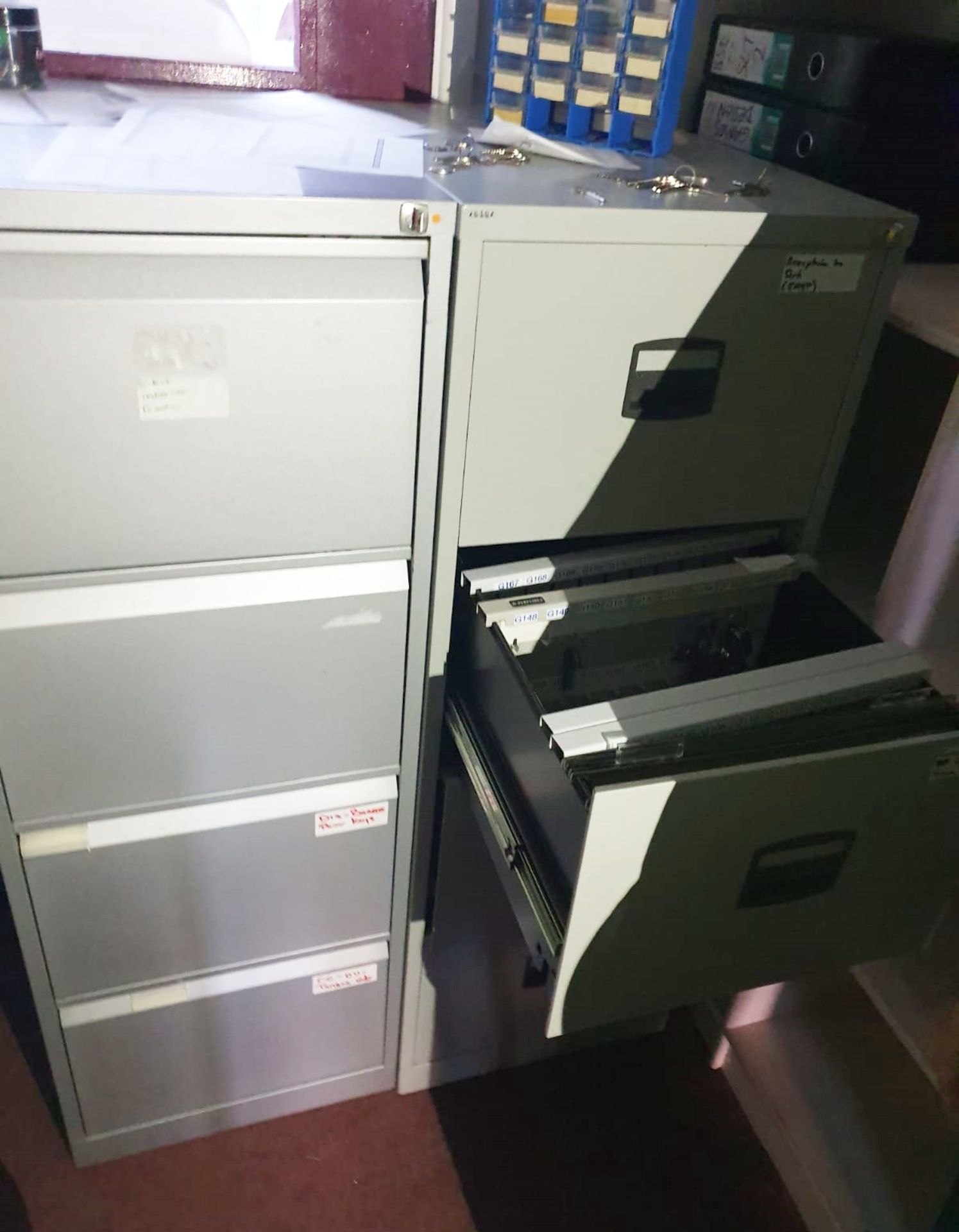 2 x Filing Cabinet Security Safes With Internal Key Organisers - CL483 - Location: Folkestone