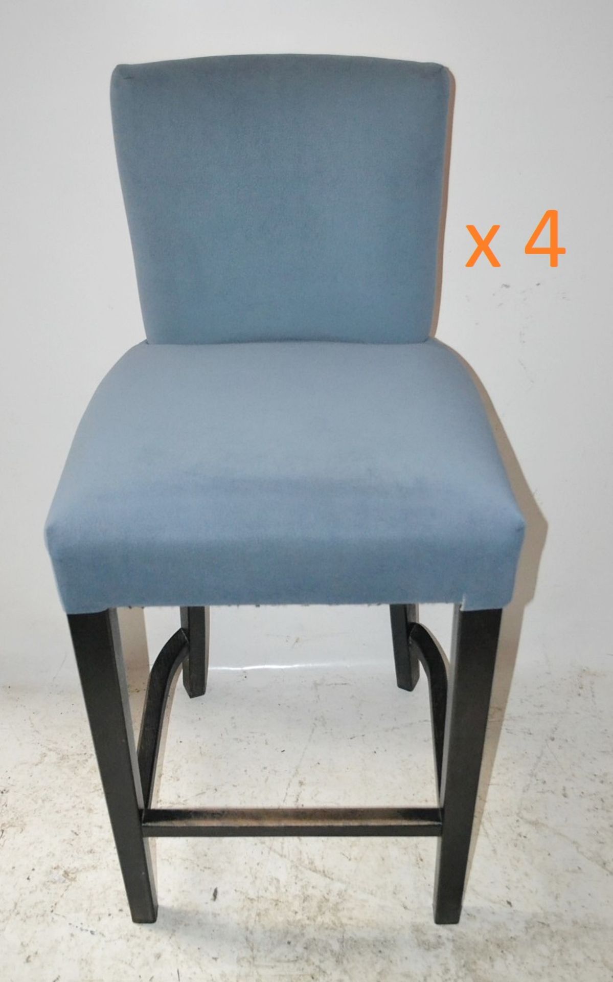 8 x Custom Made Velour Chesney Bar Stools - Ref: BLT389, BLT390 - CL458 - Location: WA14 - Image 15 of 18