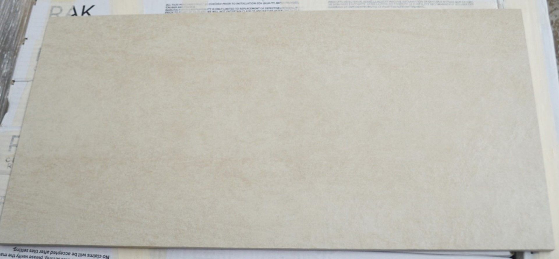 6 x Boxes of RAK Porcelain Floor or Wall Tiles - Concrete Sand Design Design in Beige - 30 x 60 cm - Image 7 of 8