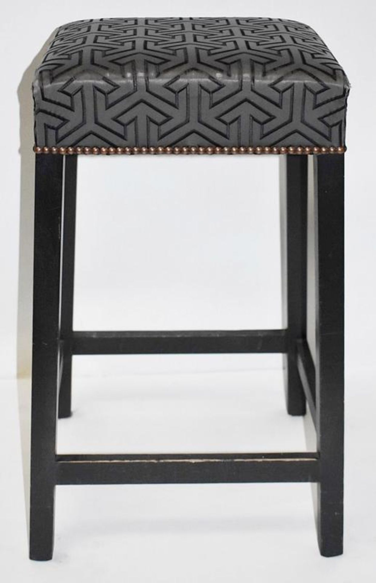 1 x Contemporary Bar Stool Upholstered In A Chic Designer Fabric - Recently Removed From A Famous De - Image 2 of 6