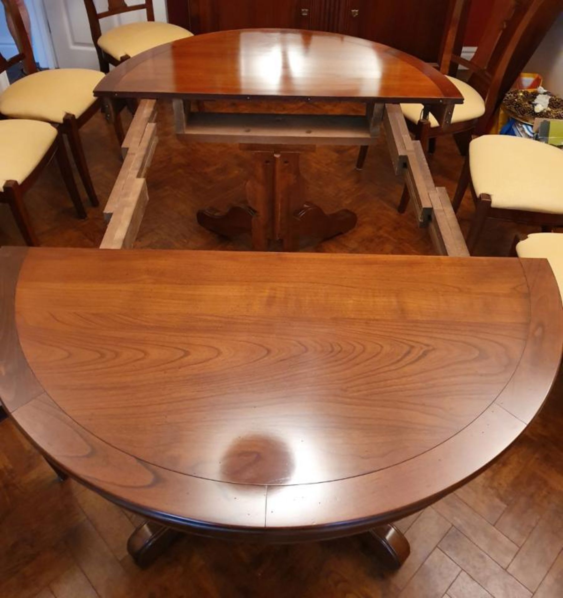 1 x GRANGE Dining Table in Solid Cherry Wood with 8 Matching Chairs - CL473 - Location: Bowdon WA14 - Image 6 of 18