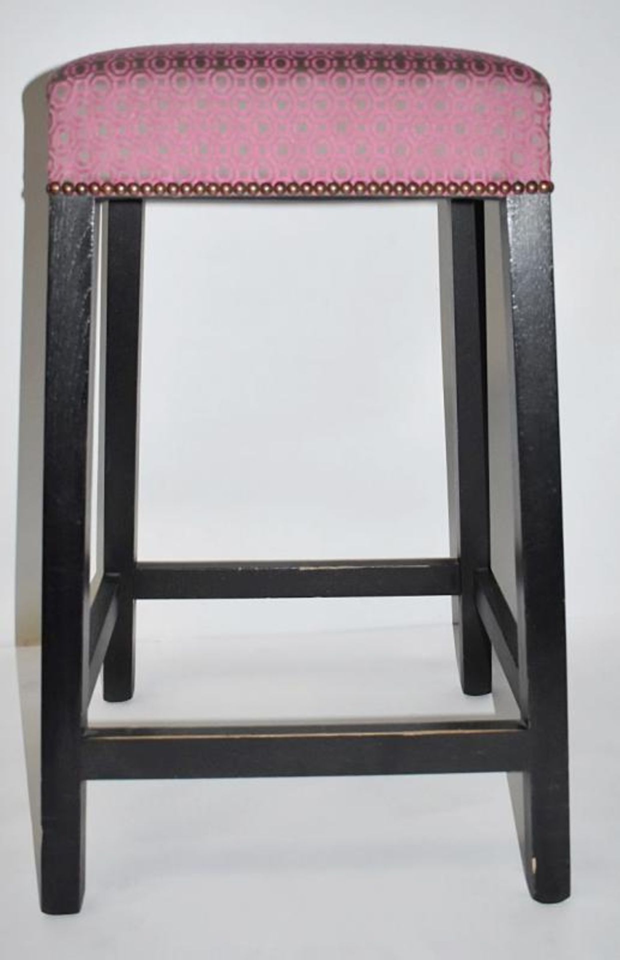 1 x Contemporary Bar Stool Upholstered In A Chic Designer Fabric - Recently Removed From A Famous De - Image 4 of 5