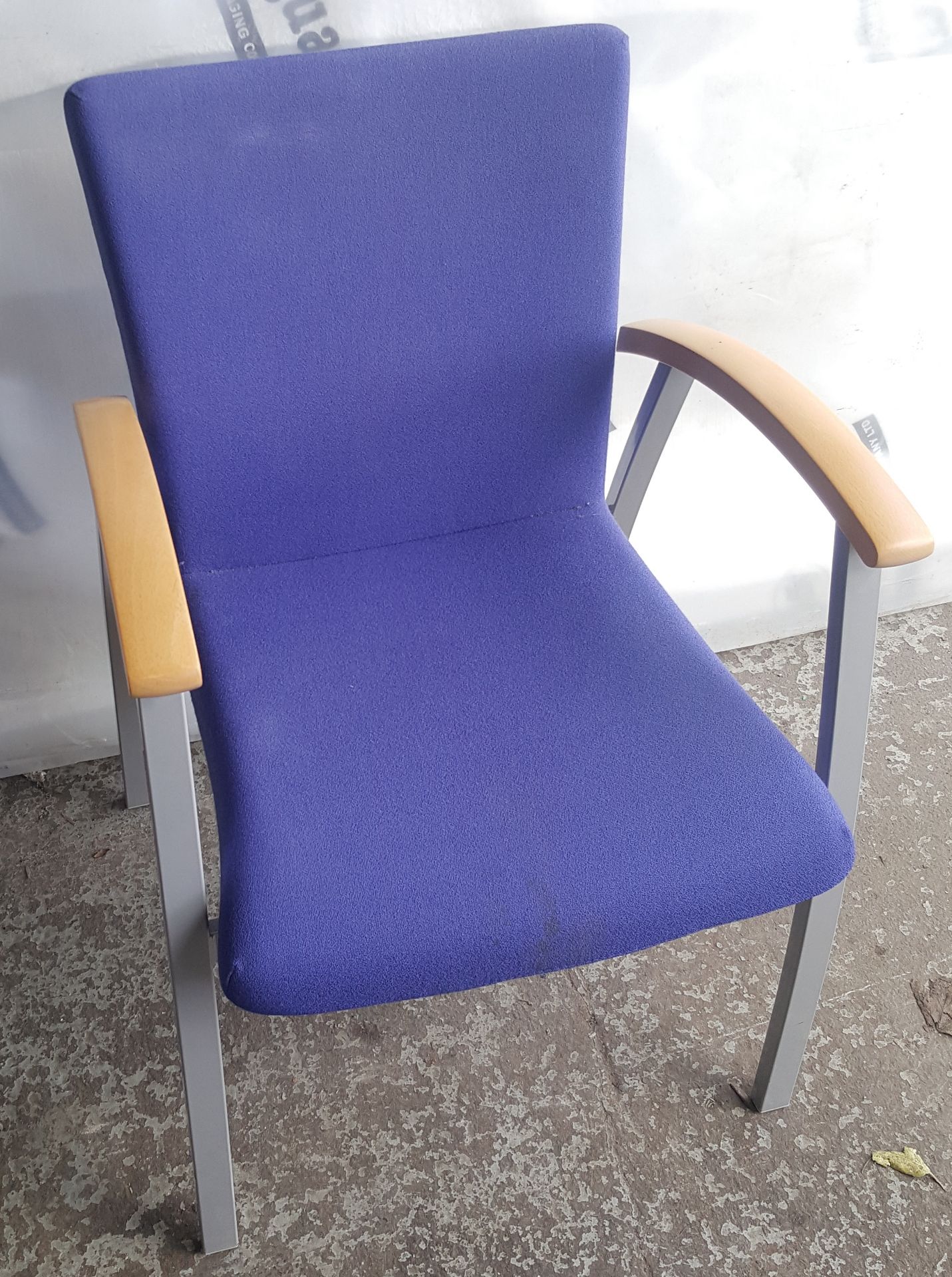 6 x Royal Blue Fabric Stackable Office Chairs - REF: TofT - CL011 - Location: Altrincham WA14