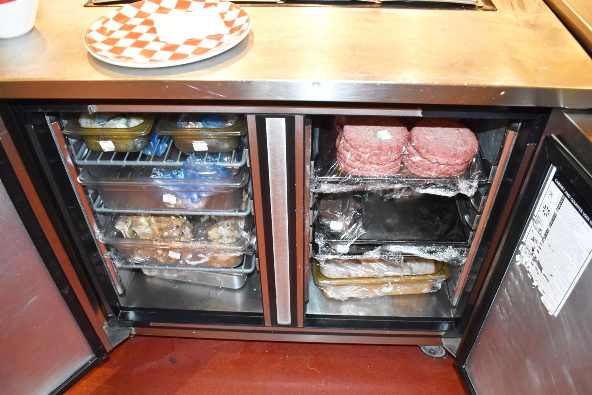 1 x Foster G2 Refrigerated 2-Door Prep Bench With Salad / Pizza Topper - Model EP1/2H - Dimensions - Image 3 of 3