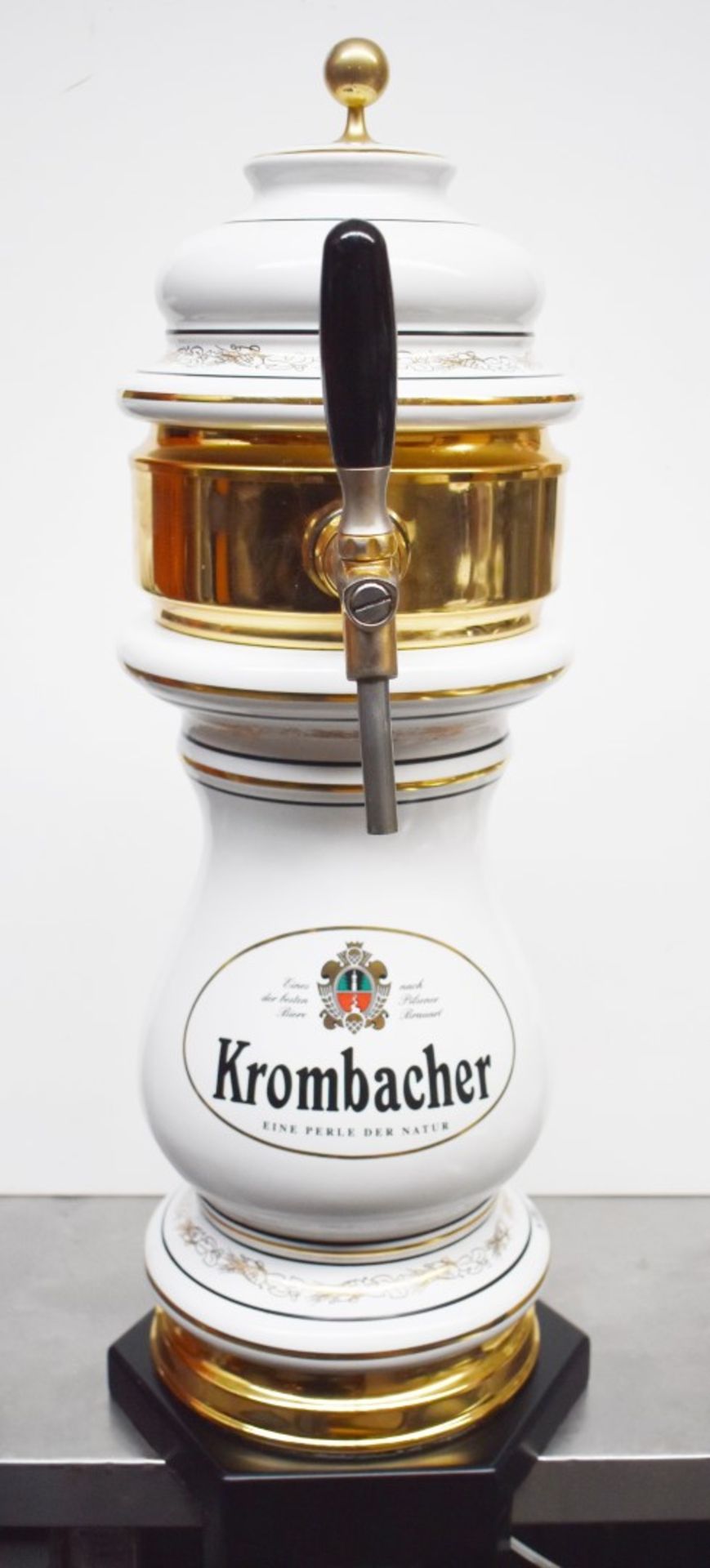 1 x Ornate Ceramic Krombacher Beer Dispenser Bar Pump - Height 65 cms - By Celli Dispensing - Image 5 of 14