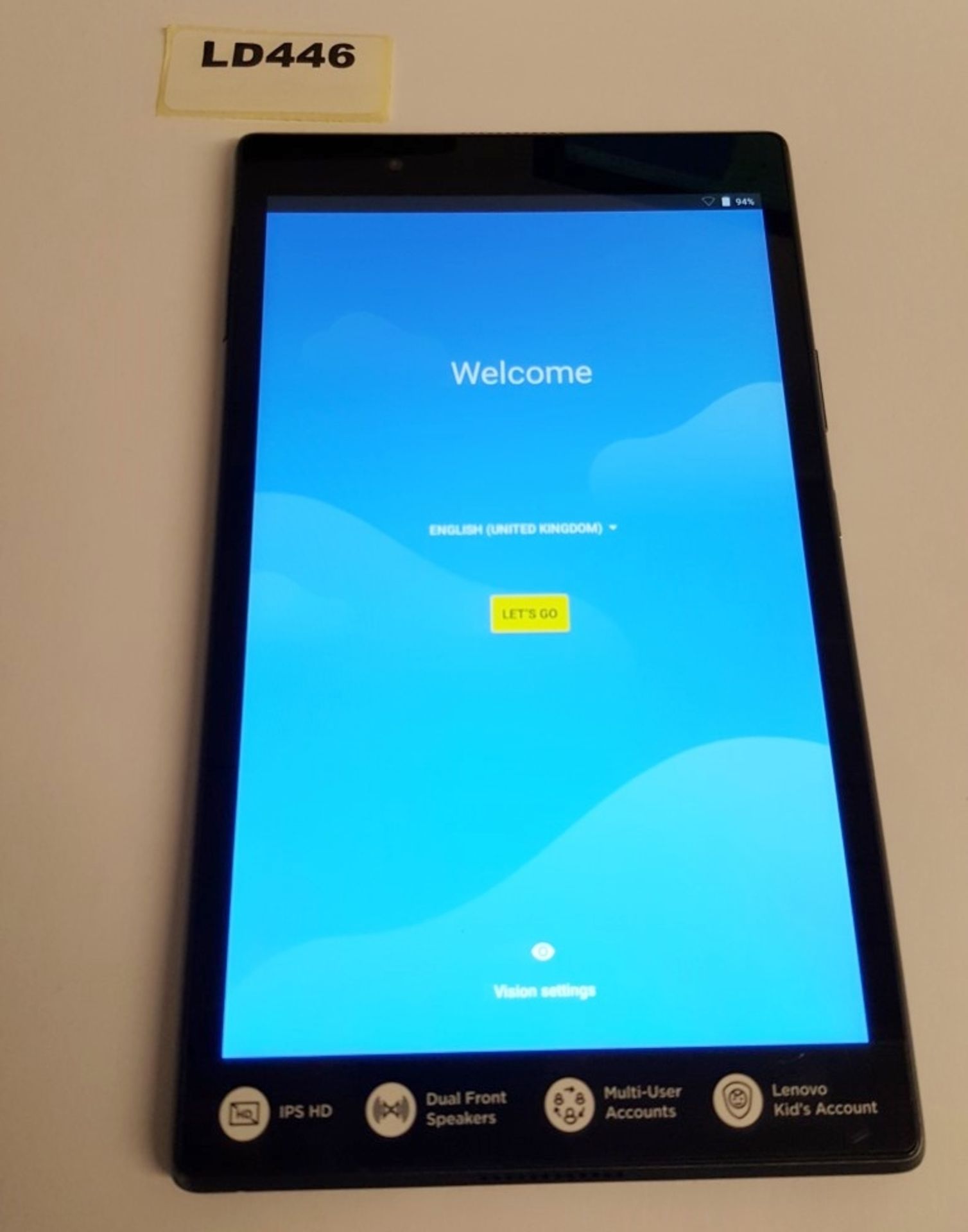 1 x LENOVO Tab4 8 Tablet - 16 GB, 2 GB RAM, 8.0 ", Slate Black (tb-8504f) - Ref LD446