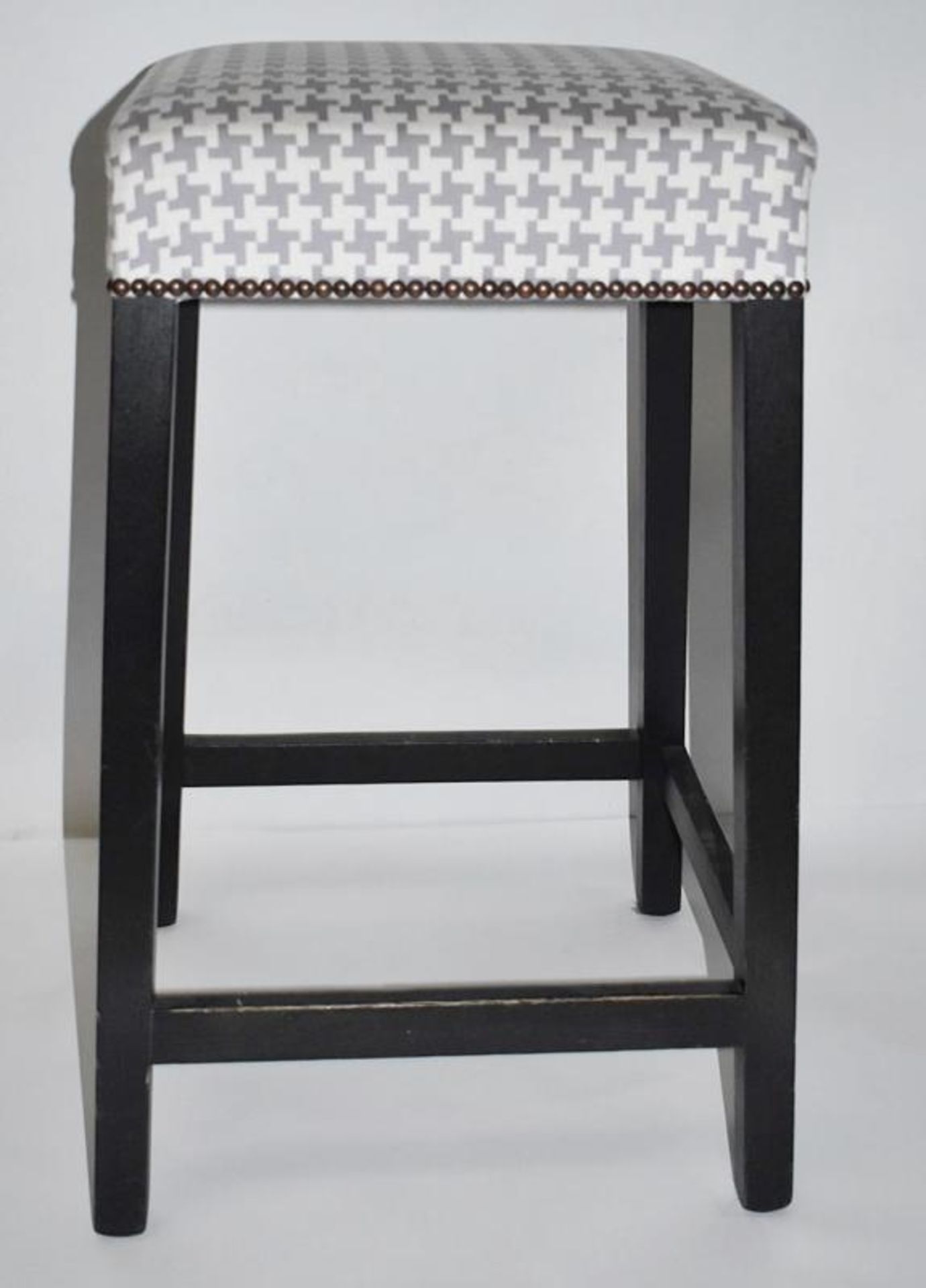 1 x Contemporary Bar Stool Upholstered In A Chic Designer Fabric - Recently Removed From A Famous De - Image 2 of 4