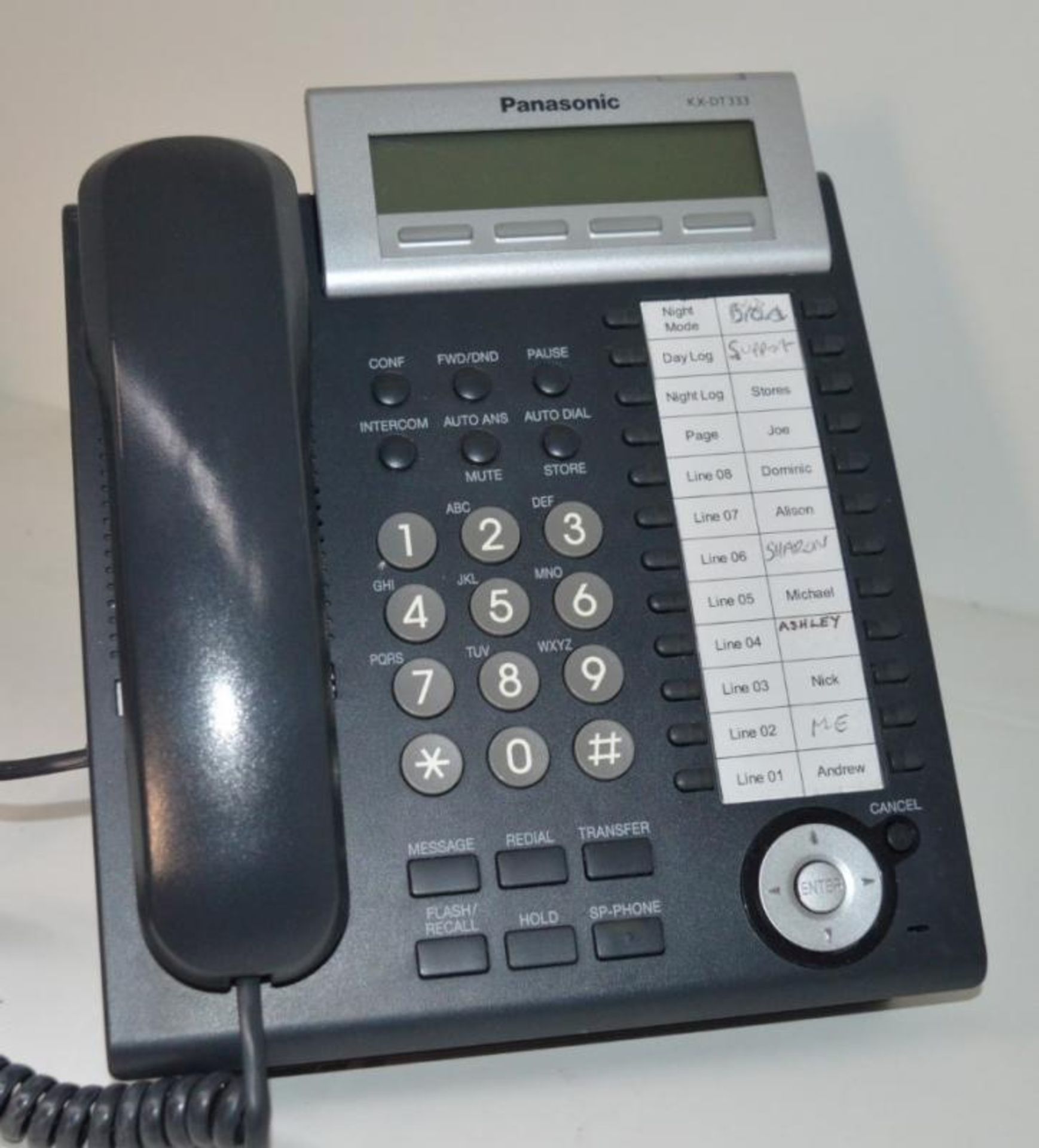 4 x Panasonic KX-DT333 Telephone Handsets - Removed From Office Environment - CL011 - Ref B1 - Locat - Bild 2 aus 2