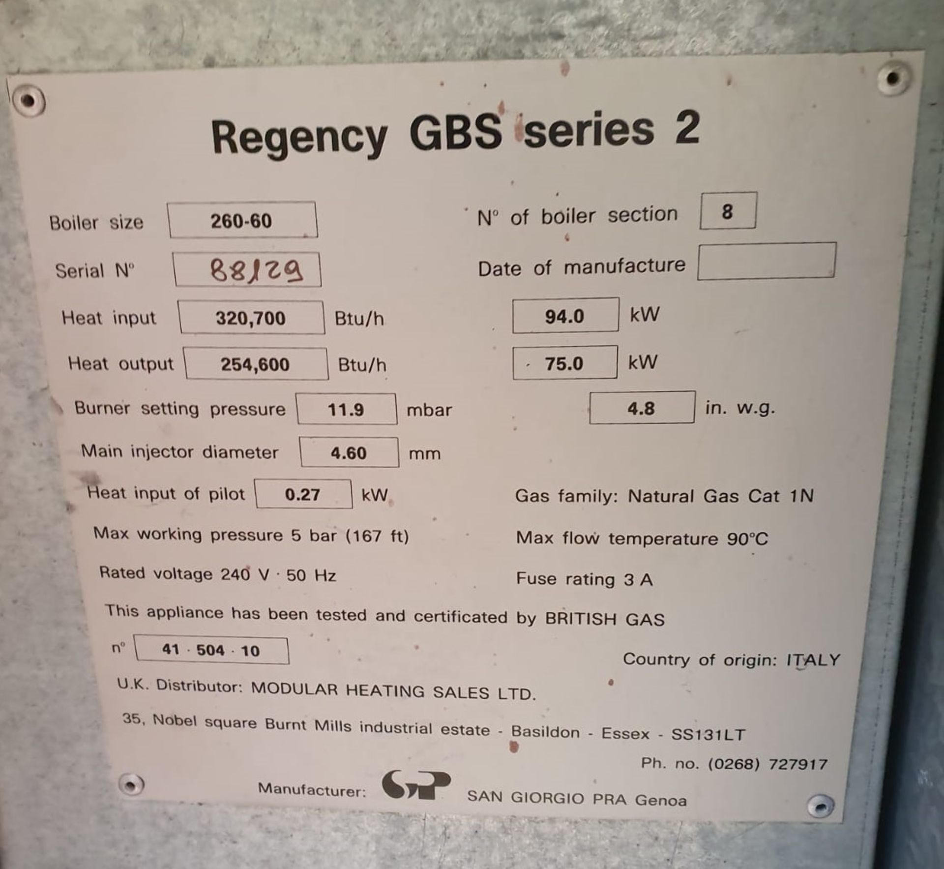 Contents of School Boiler Room - Includes 3 x Regency GBS Series 2 Boilers, Water Tanks, Grundfos - Image 26 of 29