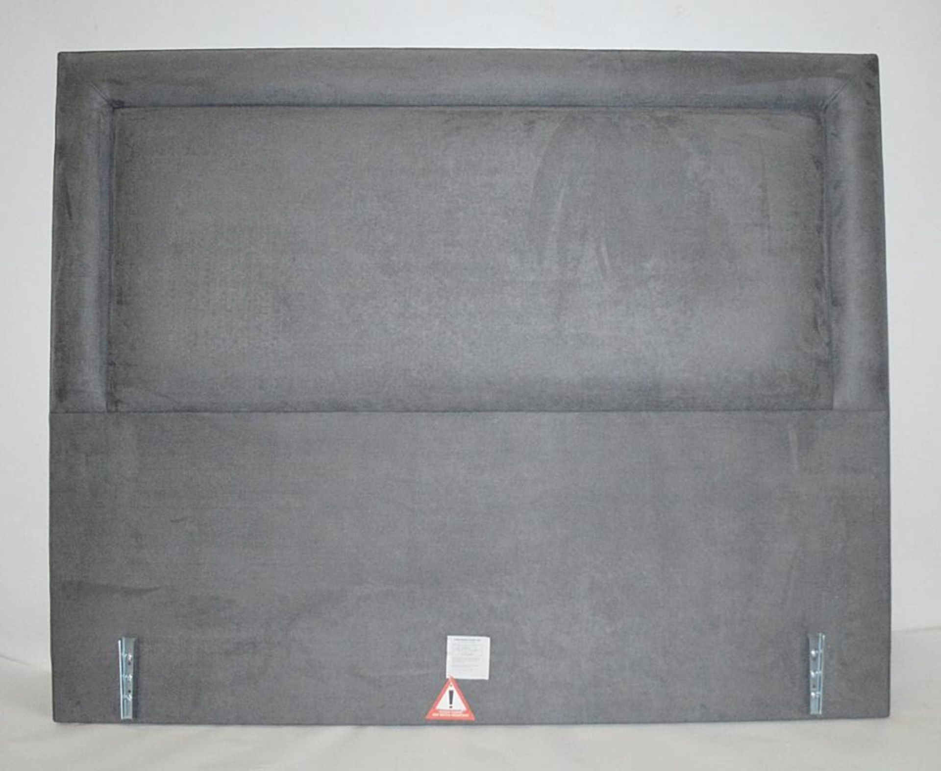 1 x VISPRING Helios Kingsize Headboard In A Dove Grey Faux Suede - W150Cm x 122cm - Handmade By Bri - Image 2 of 4