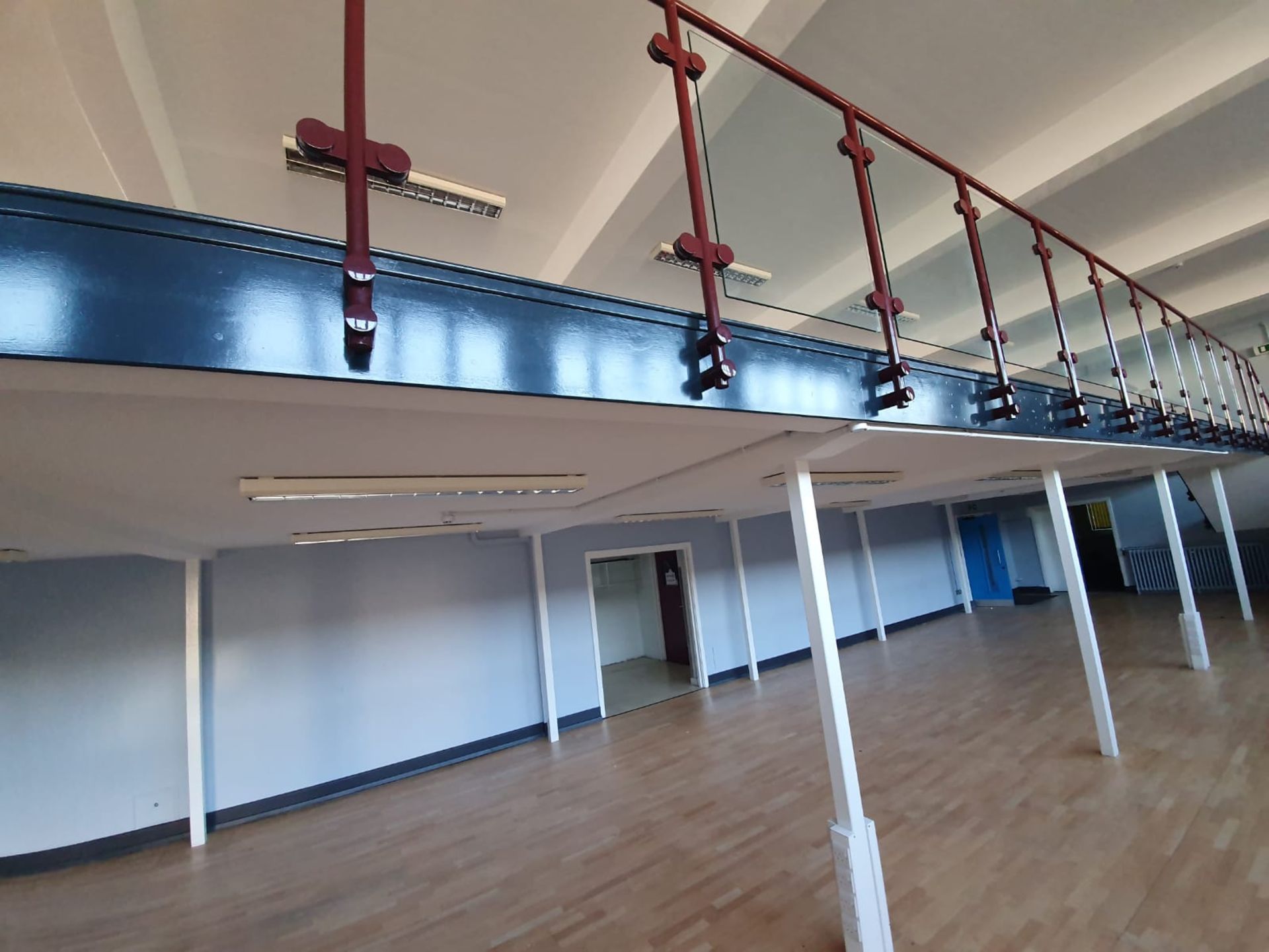 1 x Mezzanine Floor With Two Sets of Floating Stairs and Glazed Safety Panels With Hand Rails - From - Image 2 of 18