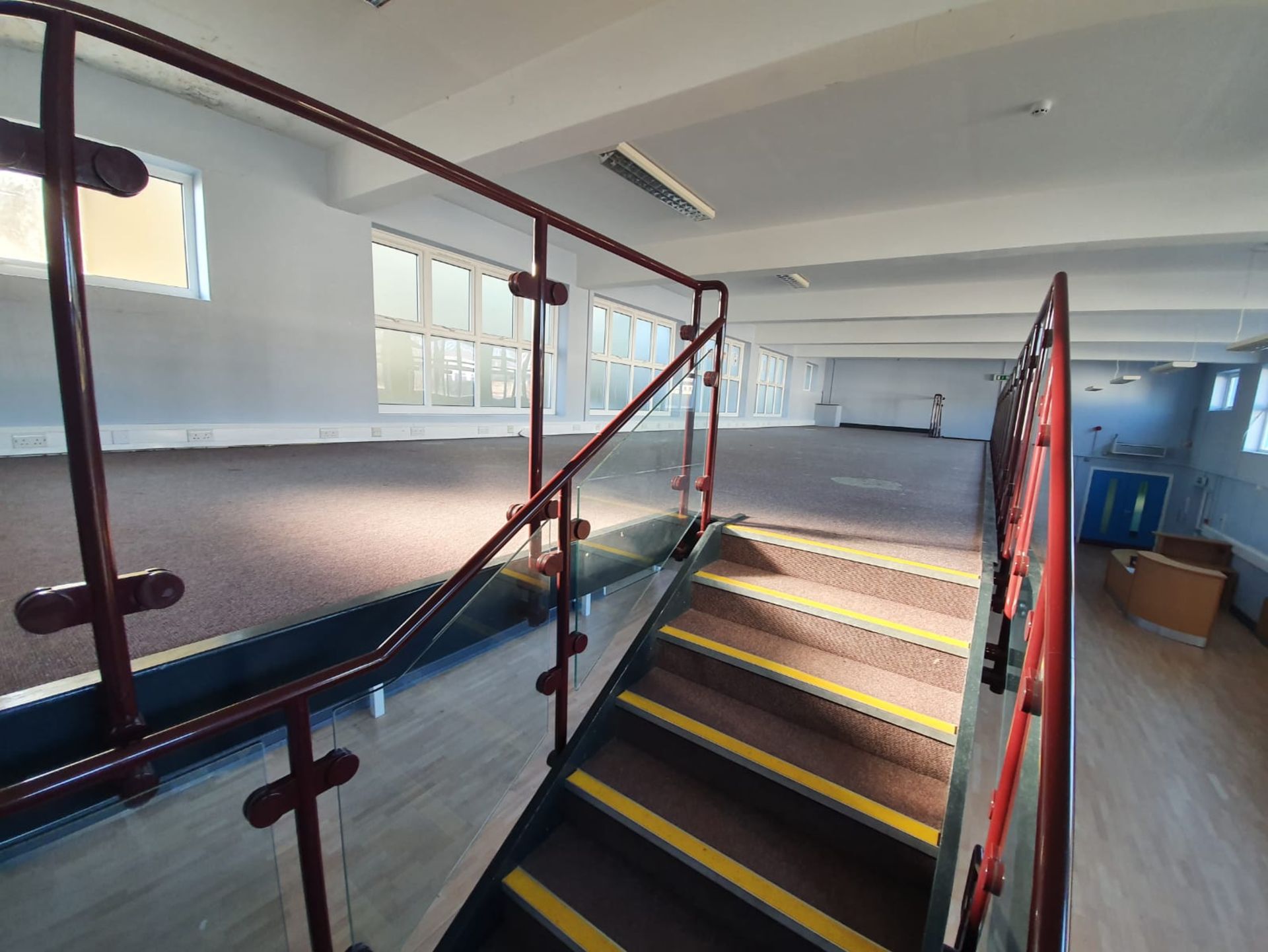 1 x Mezzanine Floor With Two Sets of Floating Stairs and Glazed Safety Panels With Hand Rails - From - Image 14 of 18