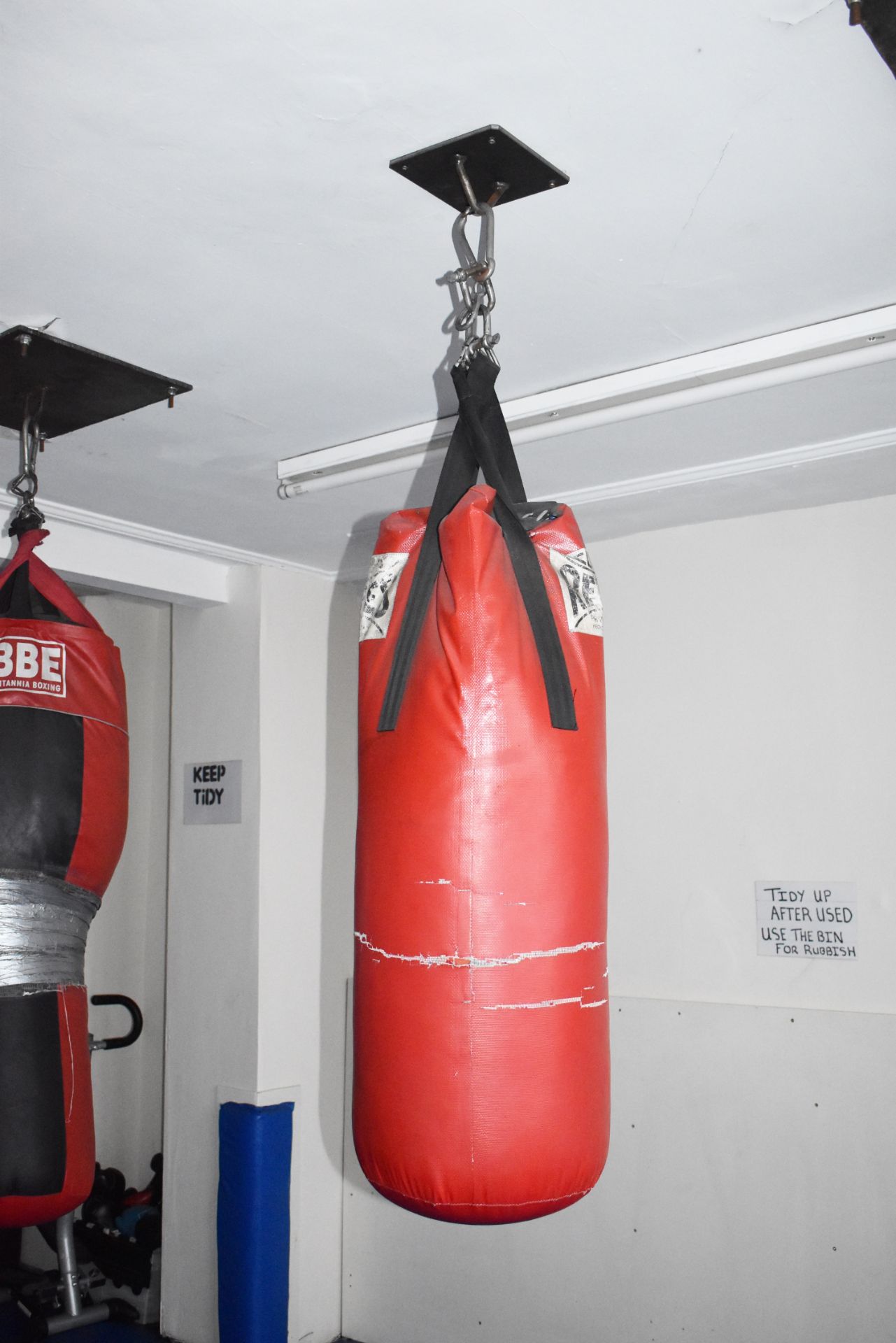 3 x Ceiling Mounted Punch Kick Bags Suitable For Boxing or Martial Arts etc - CL476 - Location: