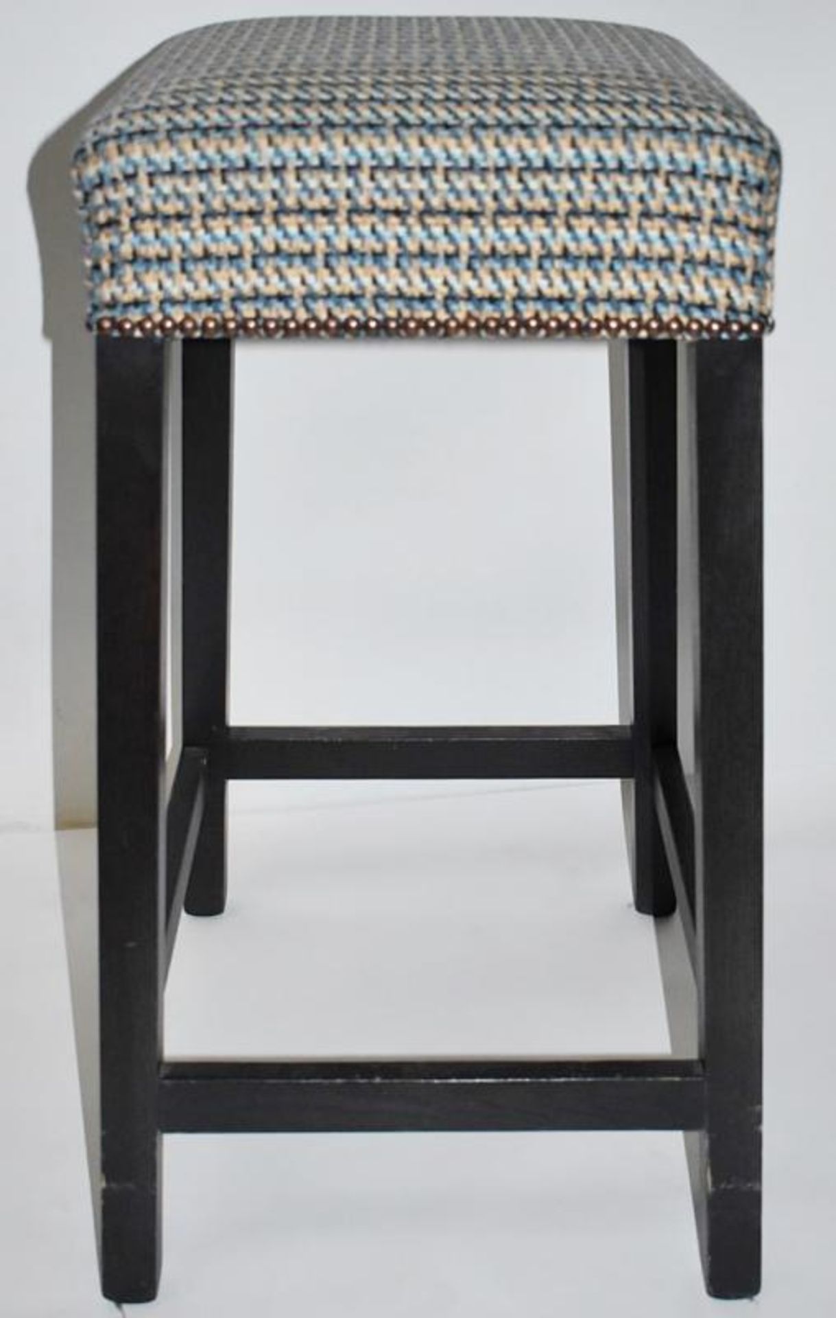 1 x Contemporary Bar Stool Upholstered In A Chic Designer Fabric - Recently Removed From A Famous De - Image 2 of 7