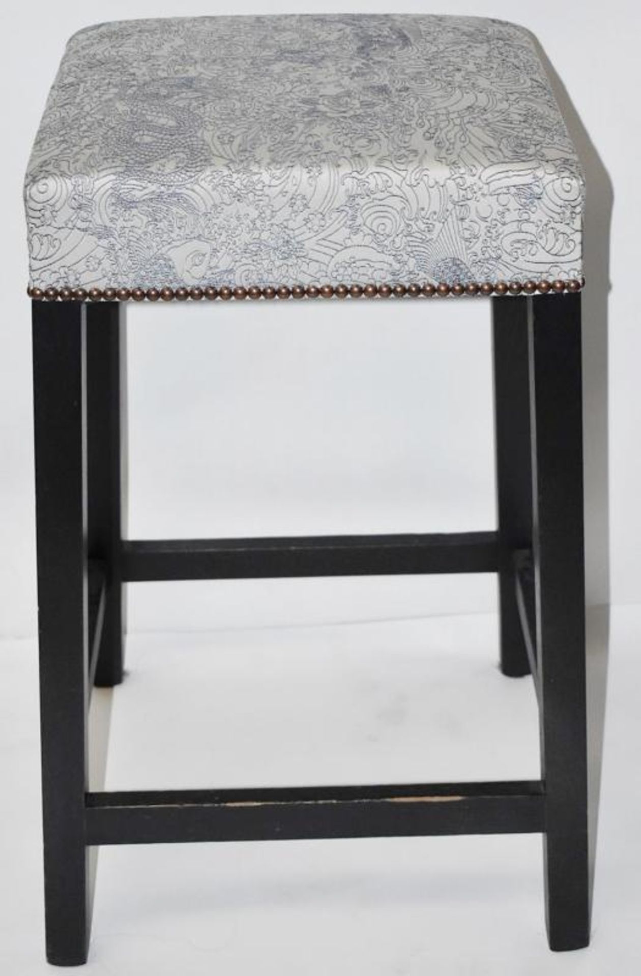 1 x Contemporary Bar Stool Upholstered In A Chic Designer Fabric - Recently Removed From A Famous De - Image 2 of 5