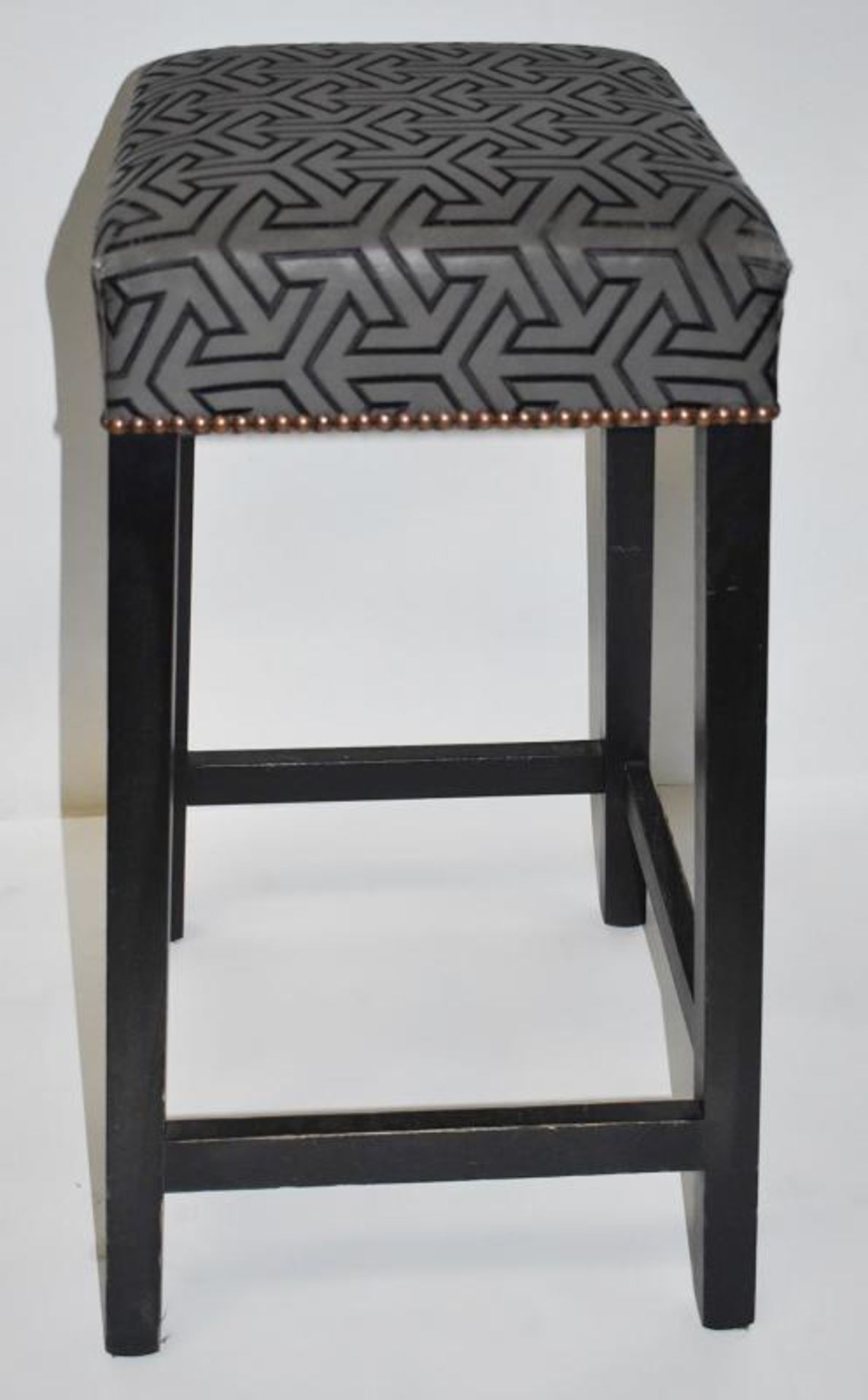 1 x Contemporary Bar Stool Upholstered In A Chic Designer Fabric - Recently Removed From A Famous De - Image 3 of 6