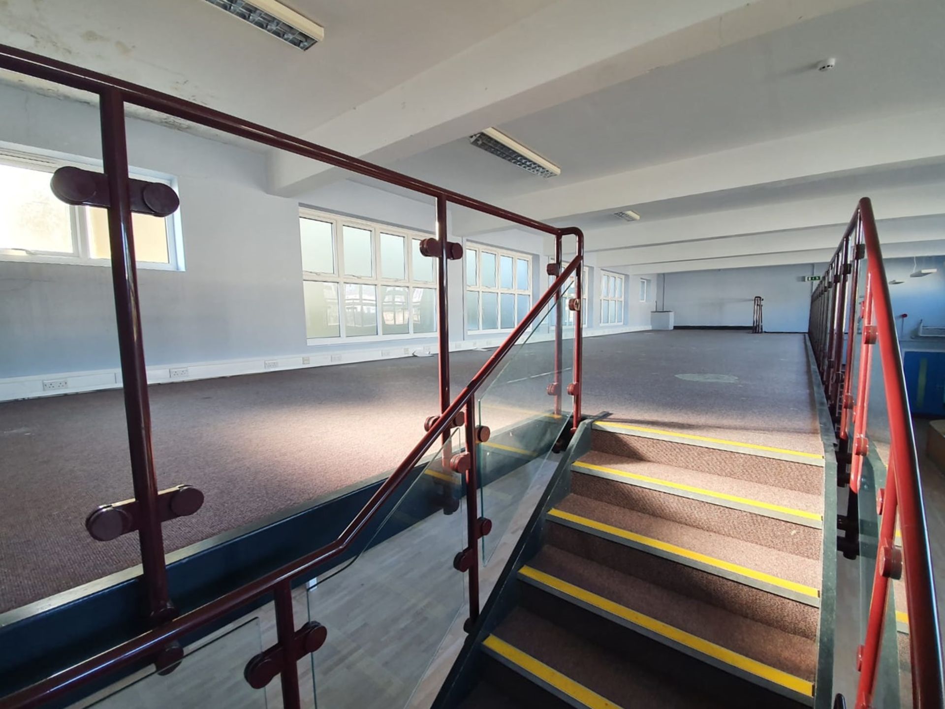 1 x Mezzanine Floor With Two Sets of Floating Stairs and Glazed Safety Panels With Hand Rails - From - Image 18 of 18