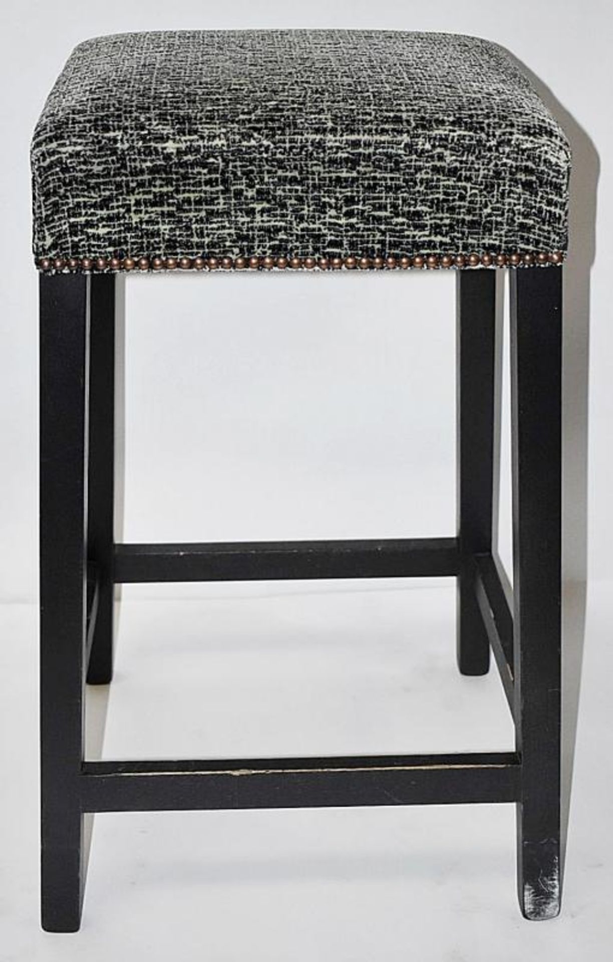 1 x Contemporary Bar Stool Upholstered In A Chic Designer Chenille Fabric - Recently Removed From A - Image 2 of 6