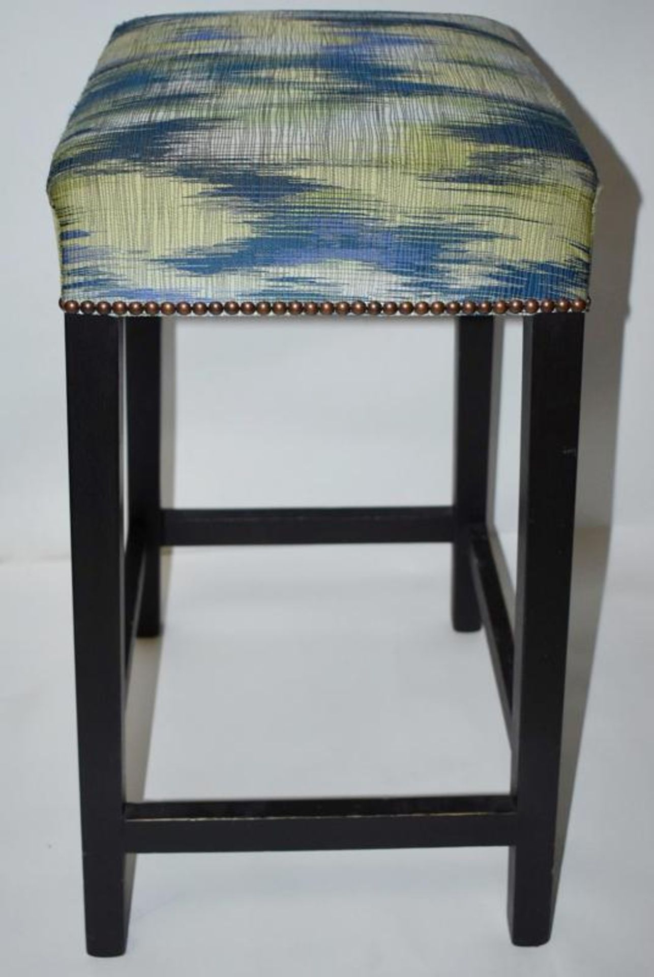 1 x Contemporary Bar Stool Upholstered In A Chic Designer Fabric - Recently Removed From A Famous De - Image 3 of 6