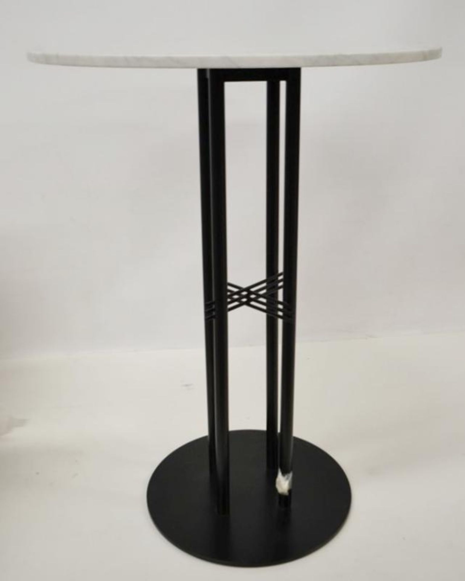 1 x GUBI 'TS Column' Designer Bar Table With A Carrera White Marble Top And Base - RRP £1,230.00 - Image 3 of 4