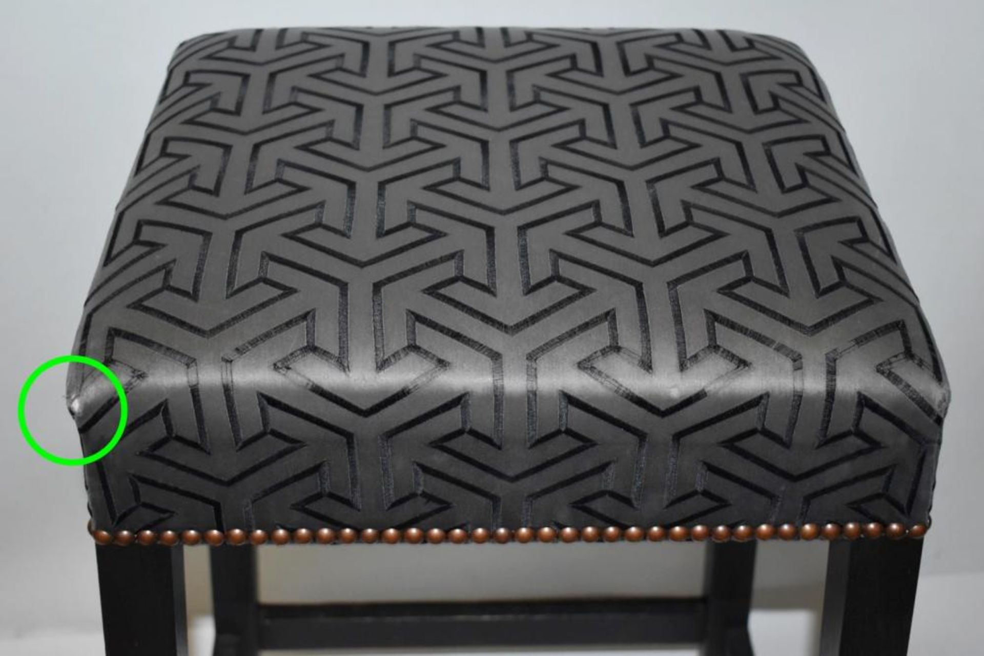 1 x Contemporary Bar Stool Upholstered In A Chic Designer Fabric - Recently Removed From A Famous De - Image 4 of 6